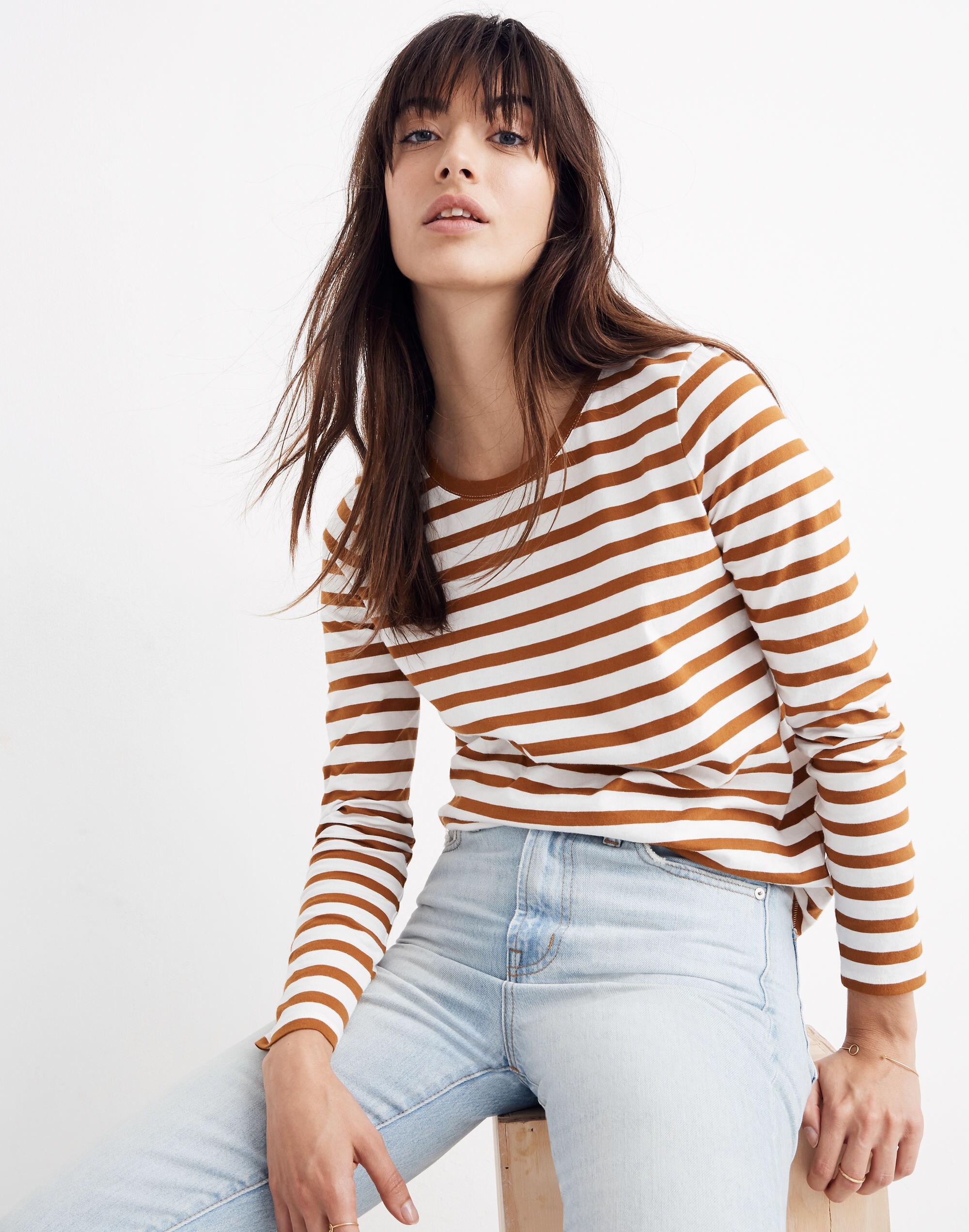 トップス vintage short length stripe l/s cutsew トップス vintage short length stripe l/s cutsew Buy Lawson