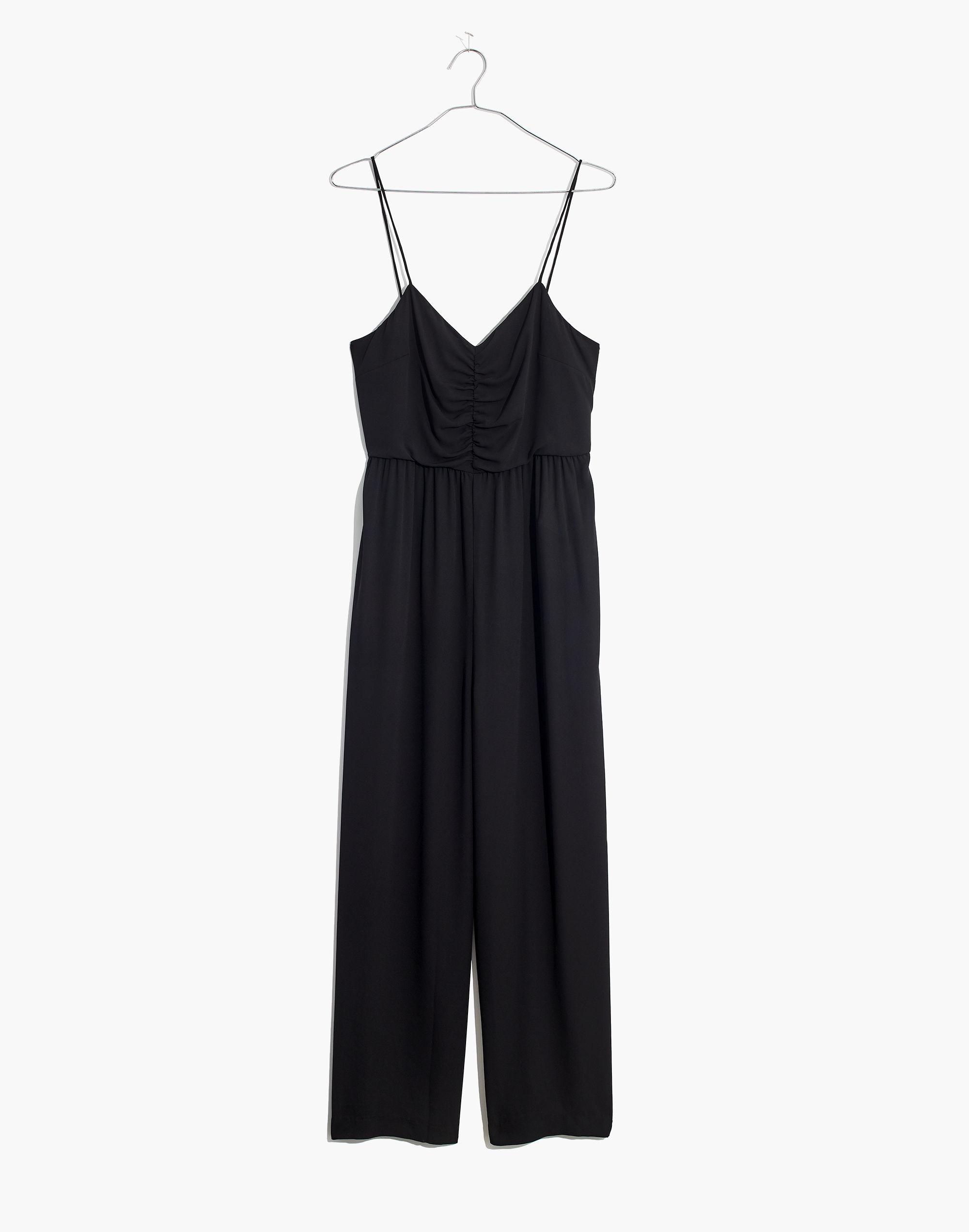 Ruched Wide-Leg Jumpsuit