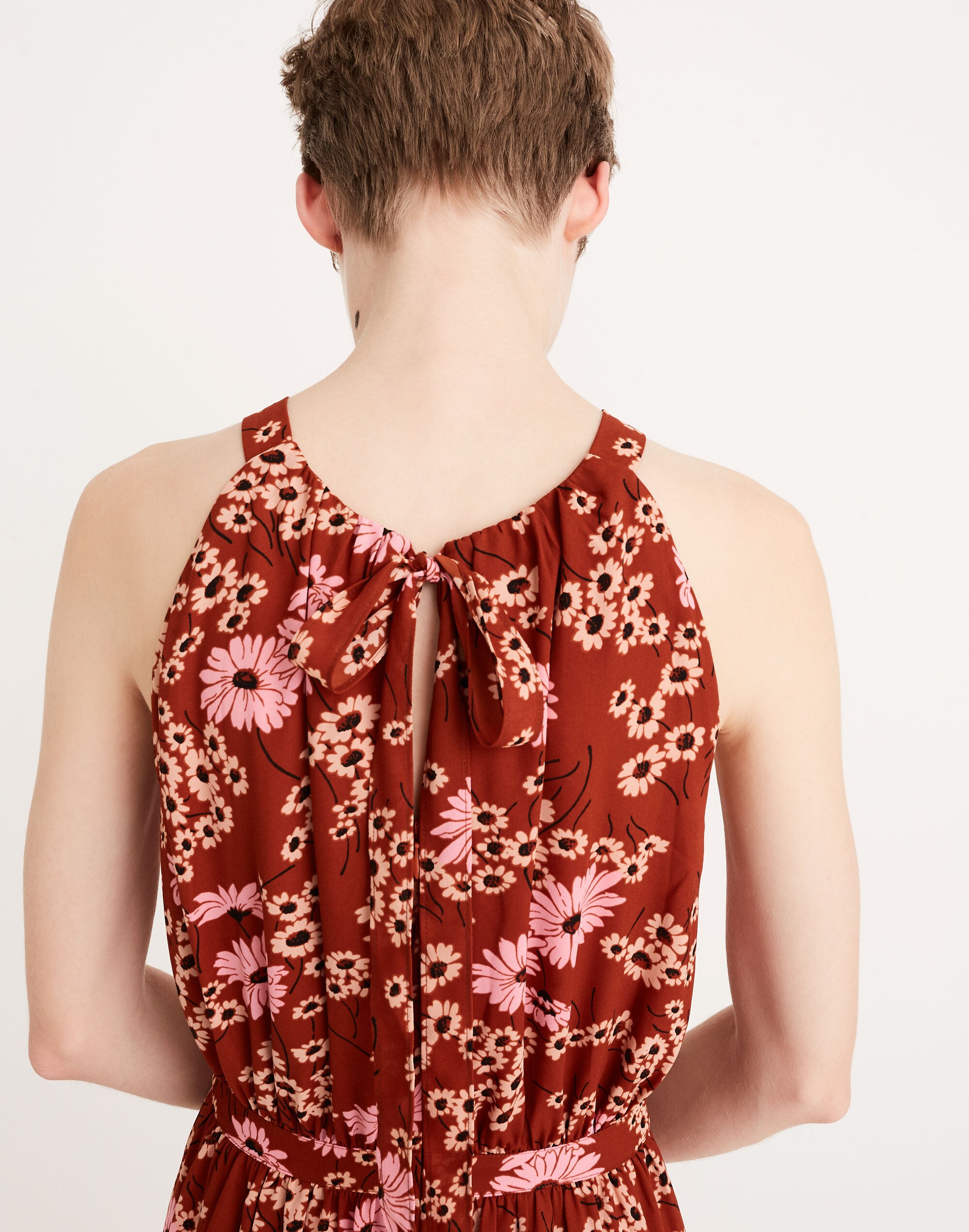 Halter Midi Dress in Hillside Daisies