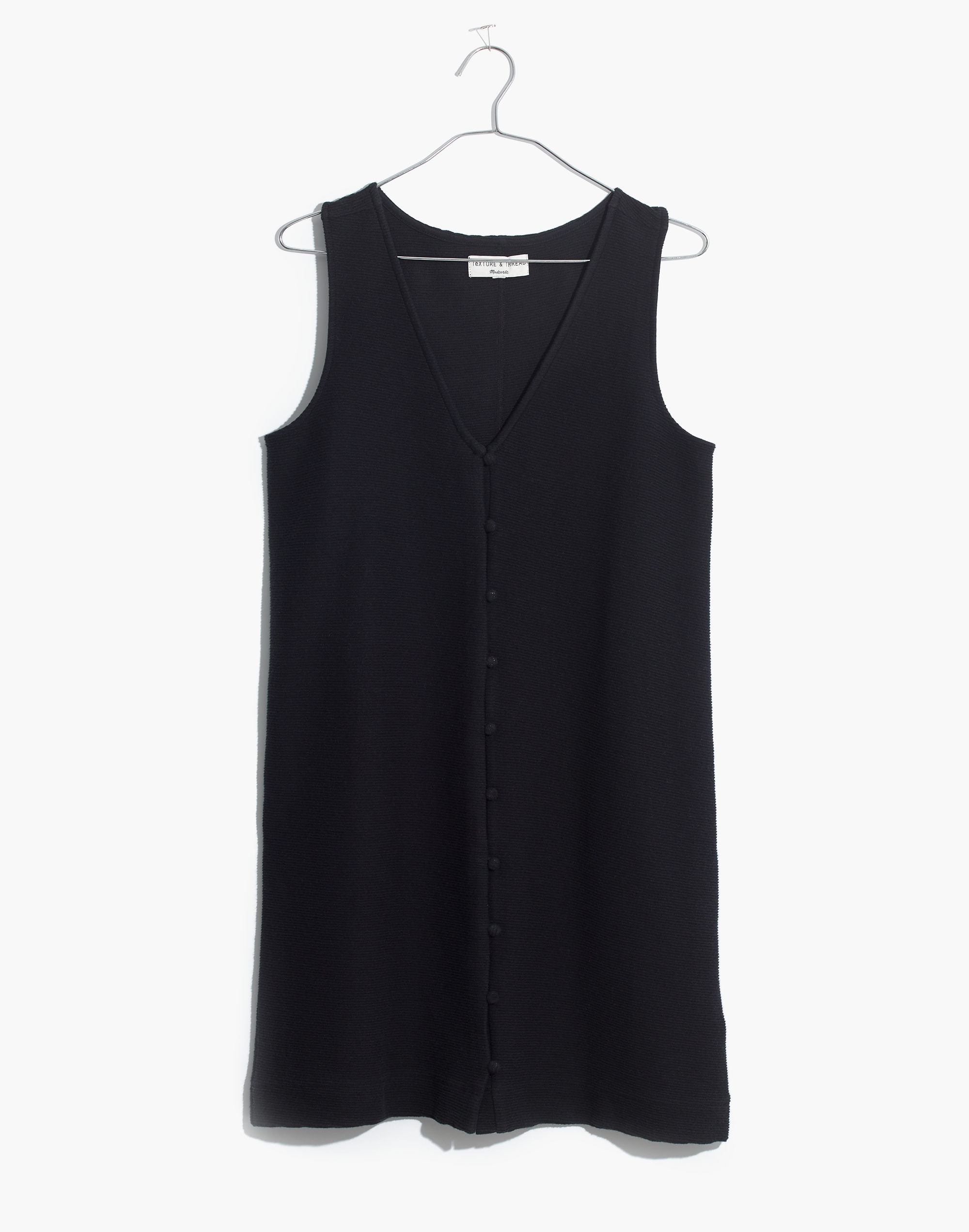 Texture &amp; Thread Button-Front Tank Dress