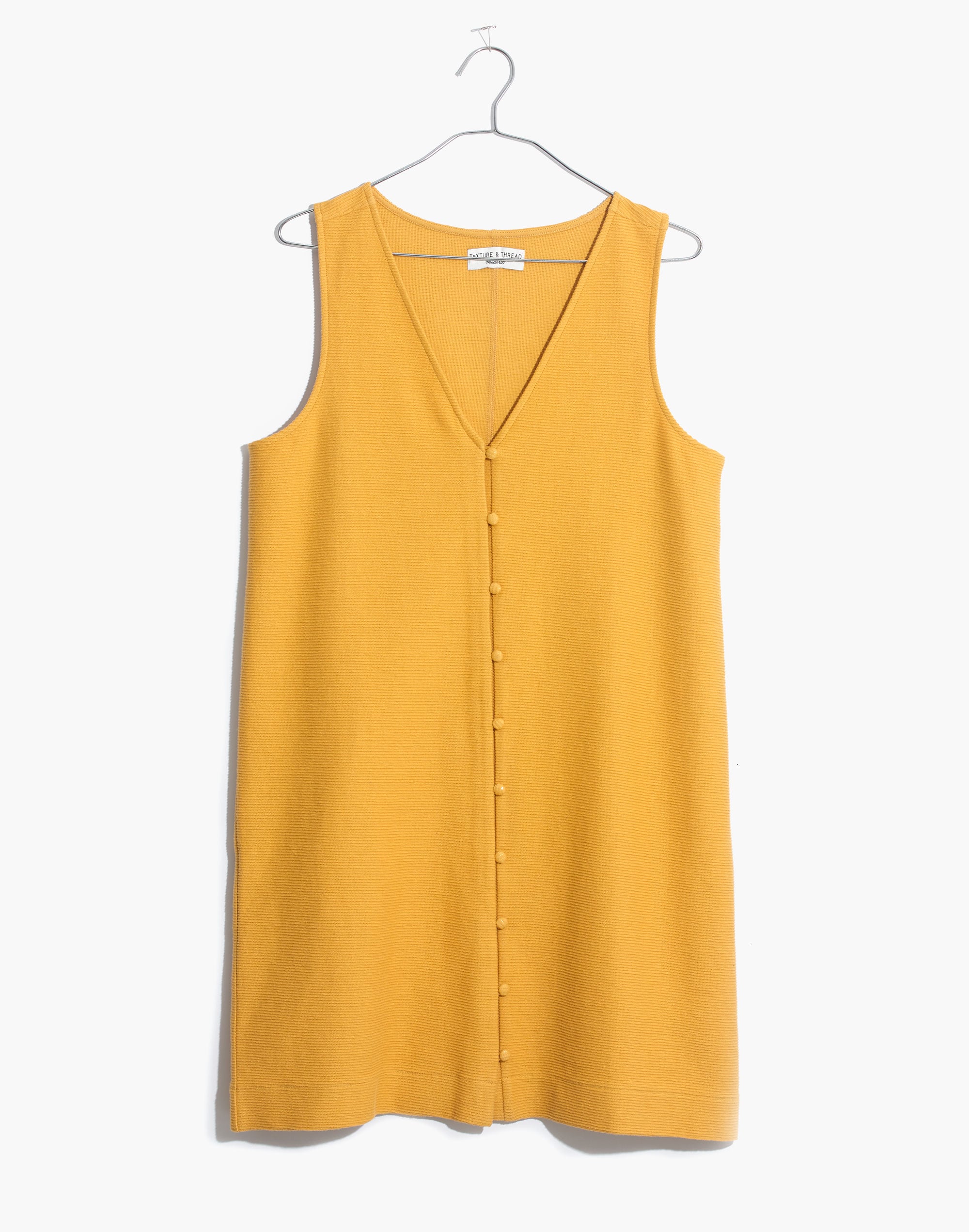 Texture &amp; Thread Button-Front Tank Dress
