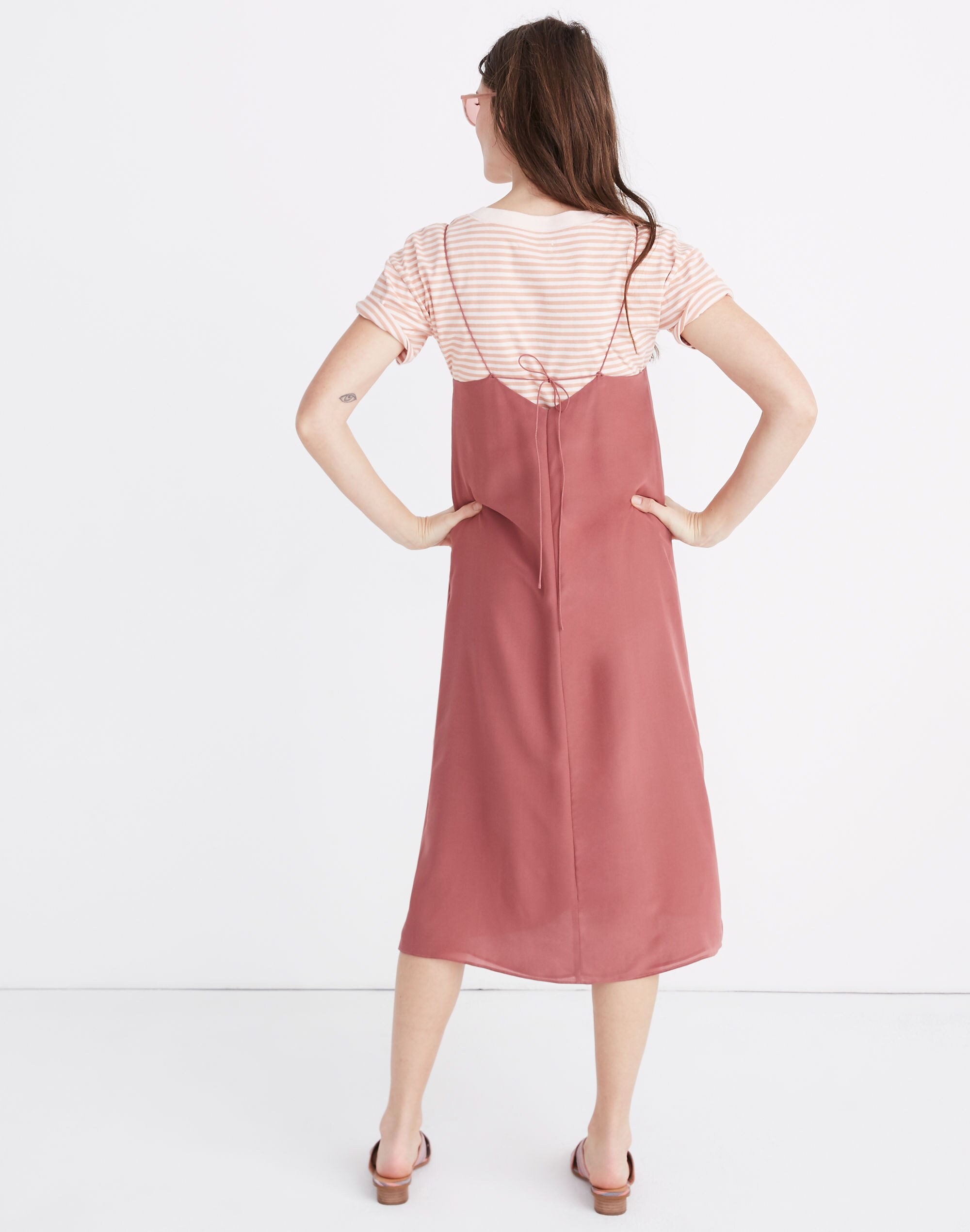 Silk Tie-Back Slip Dress