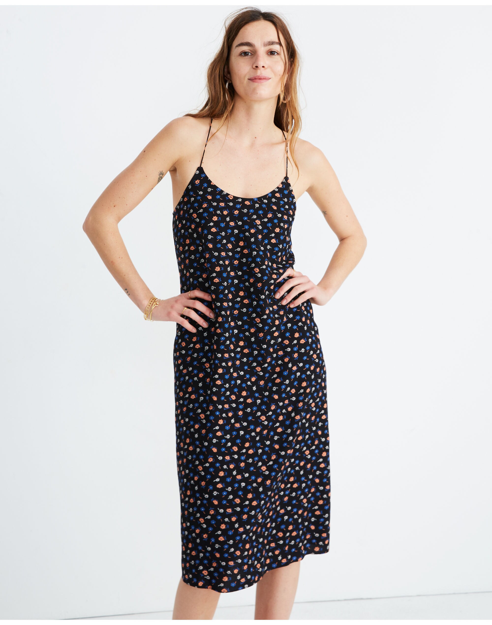 Tie-Back Slip Dress in Prairie Posies
