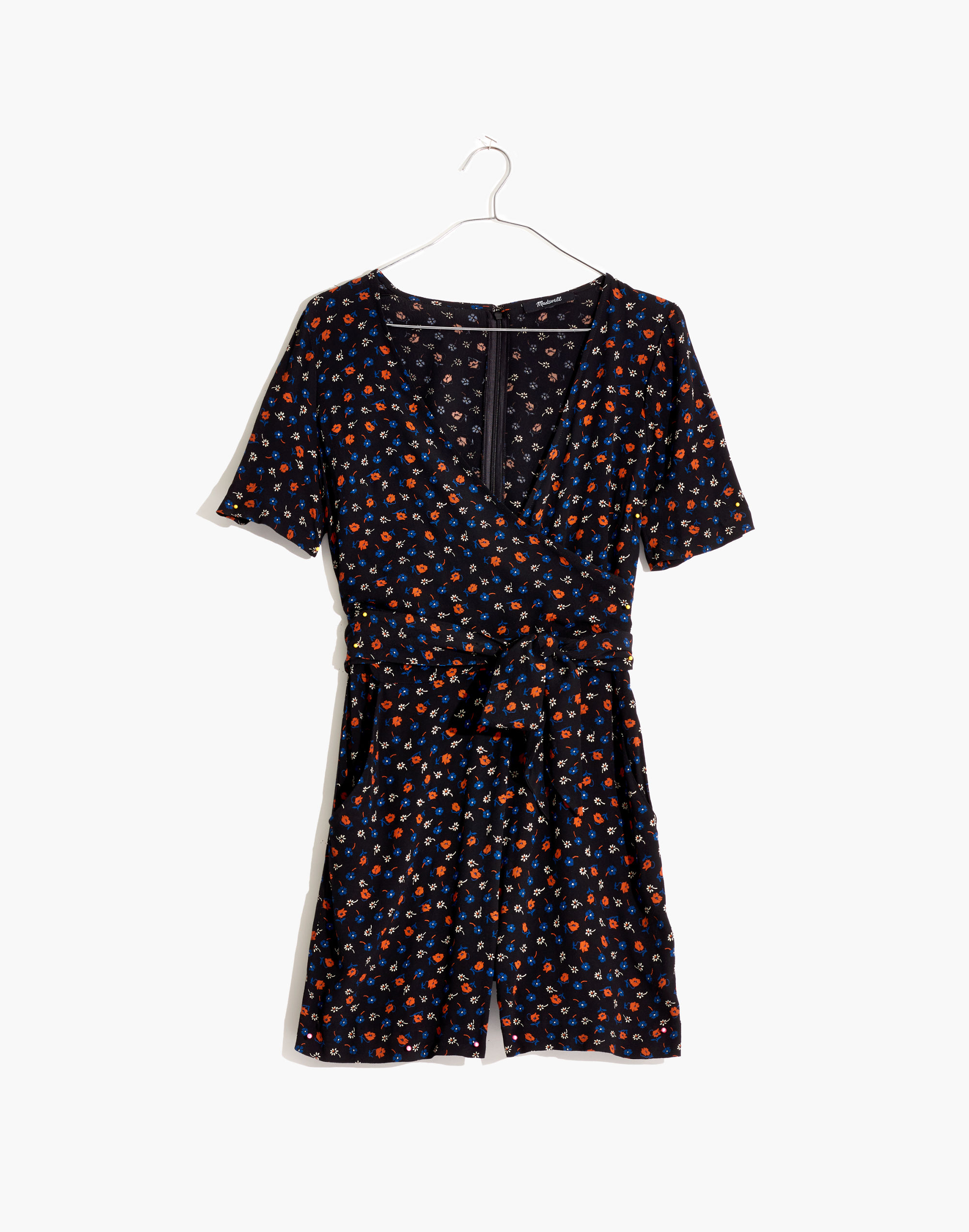 Wrap-Front Romper in Prairie Posies