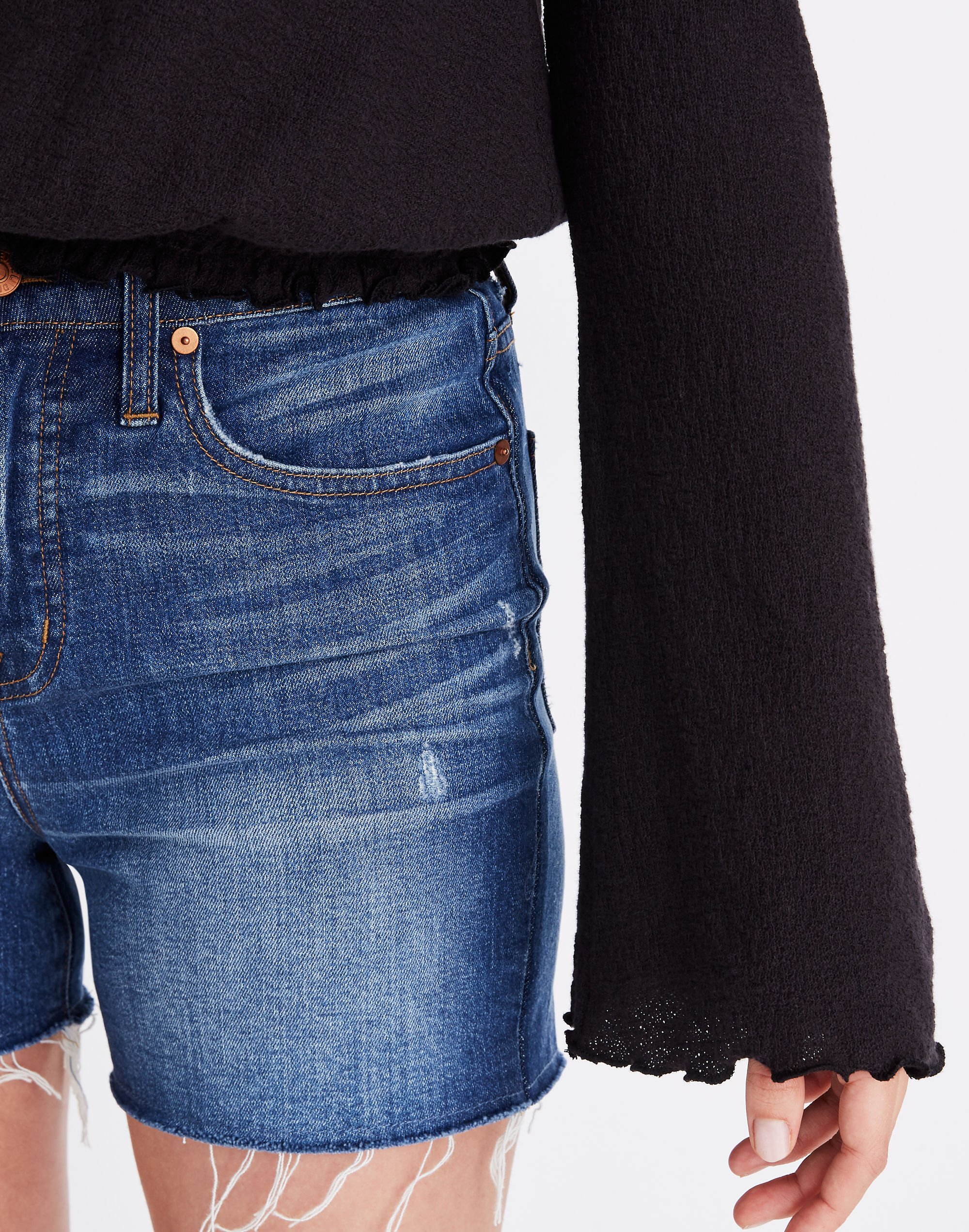 Texture &amp; Thread Smocked Bell-Sleeve Top