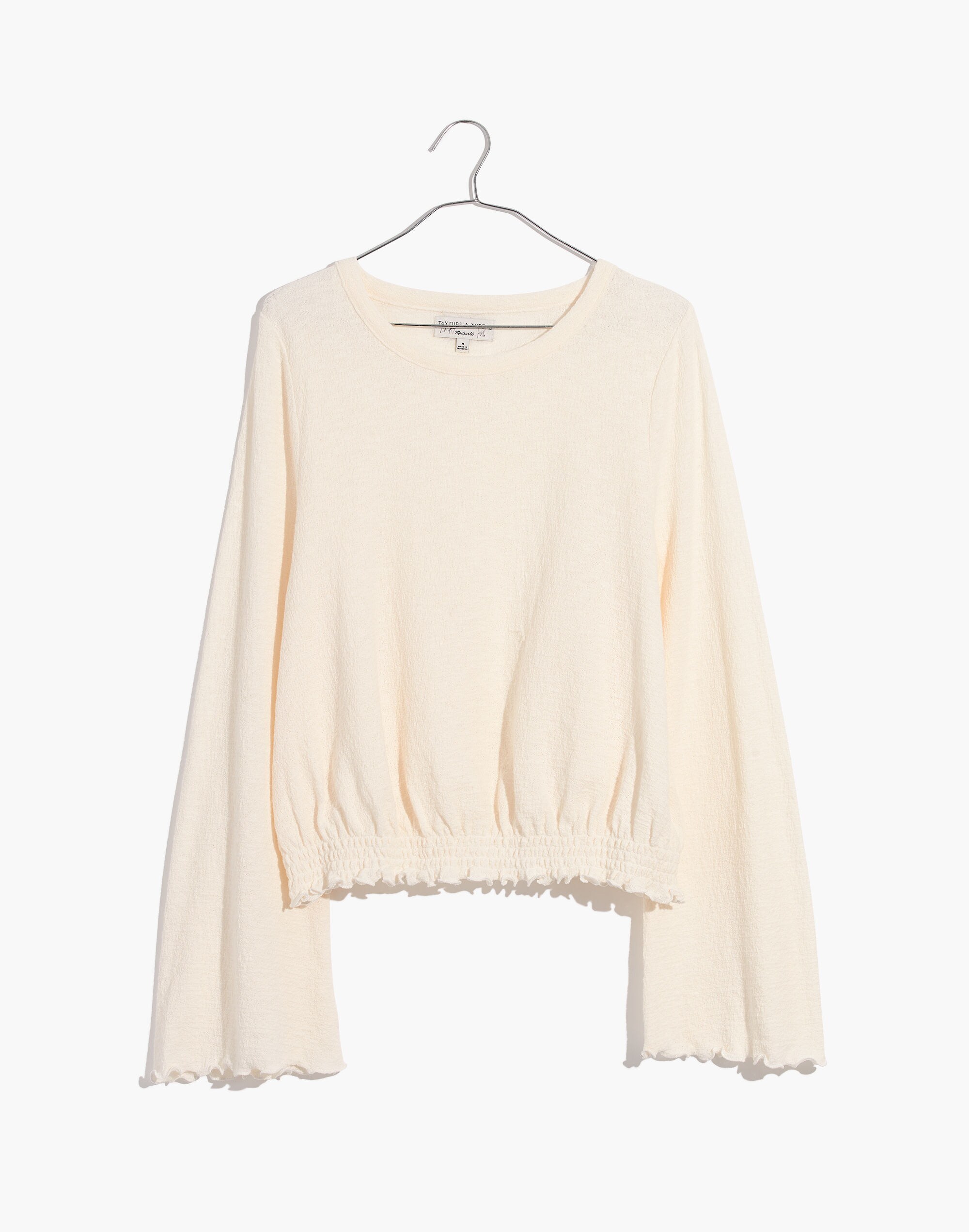 Texture &amp; Thread Smocked Bell-Sleeve Top