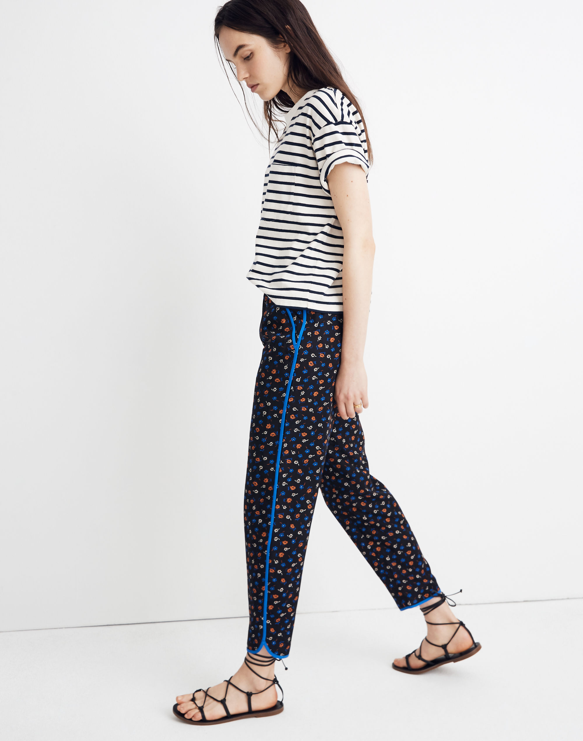 Easy Crop Tee in Baker Stripe