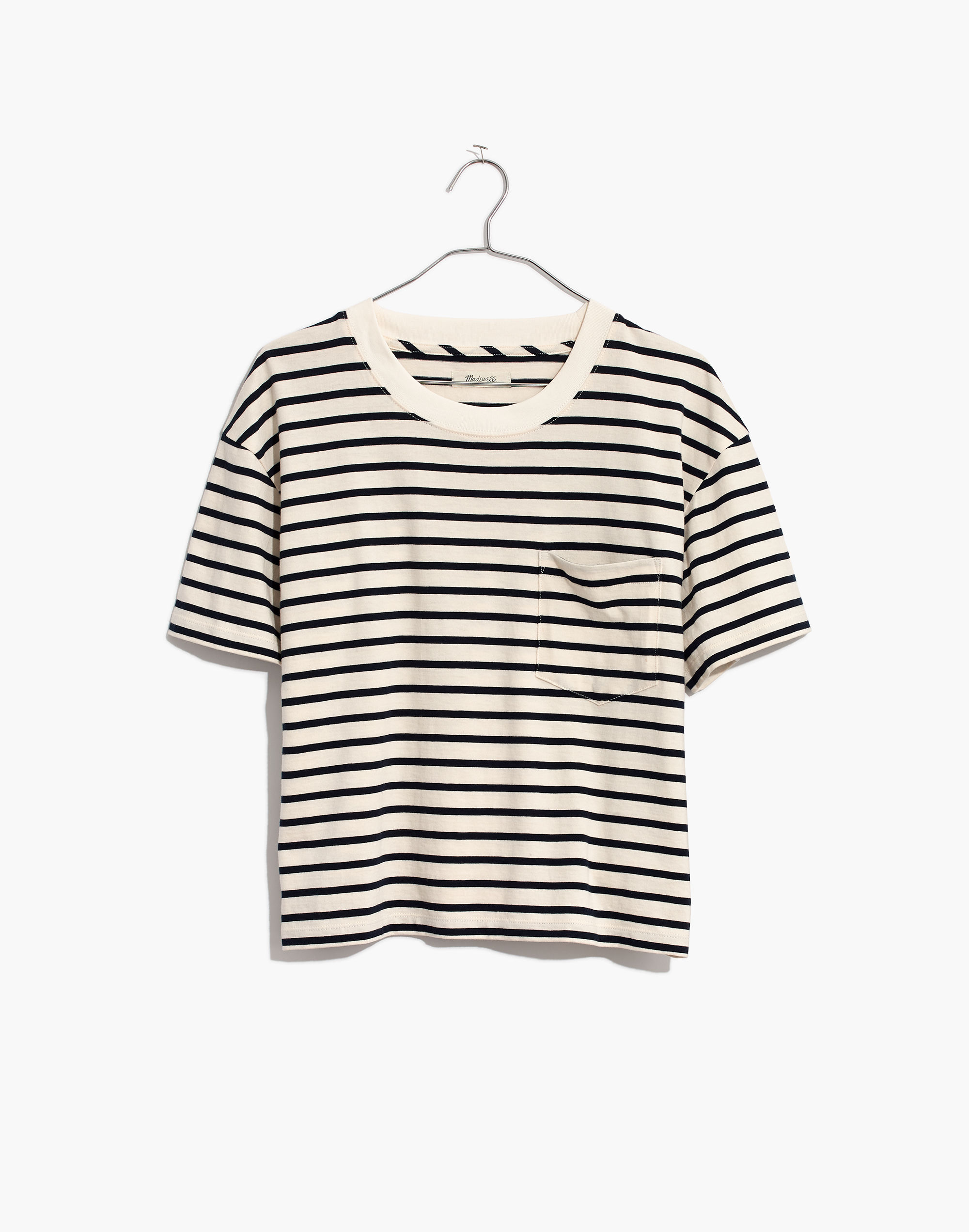 Easy Crop Tee in Baker Stripe