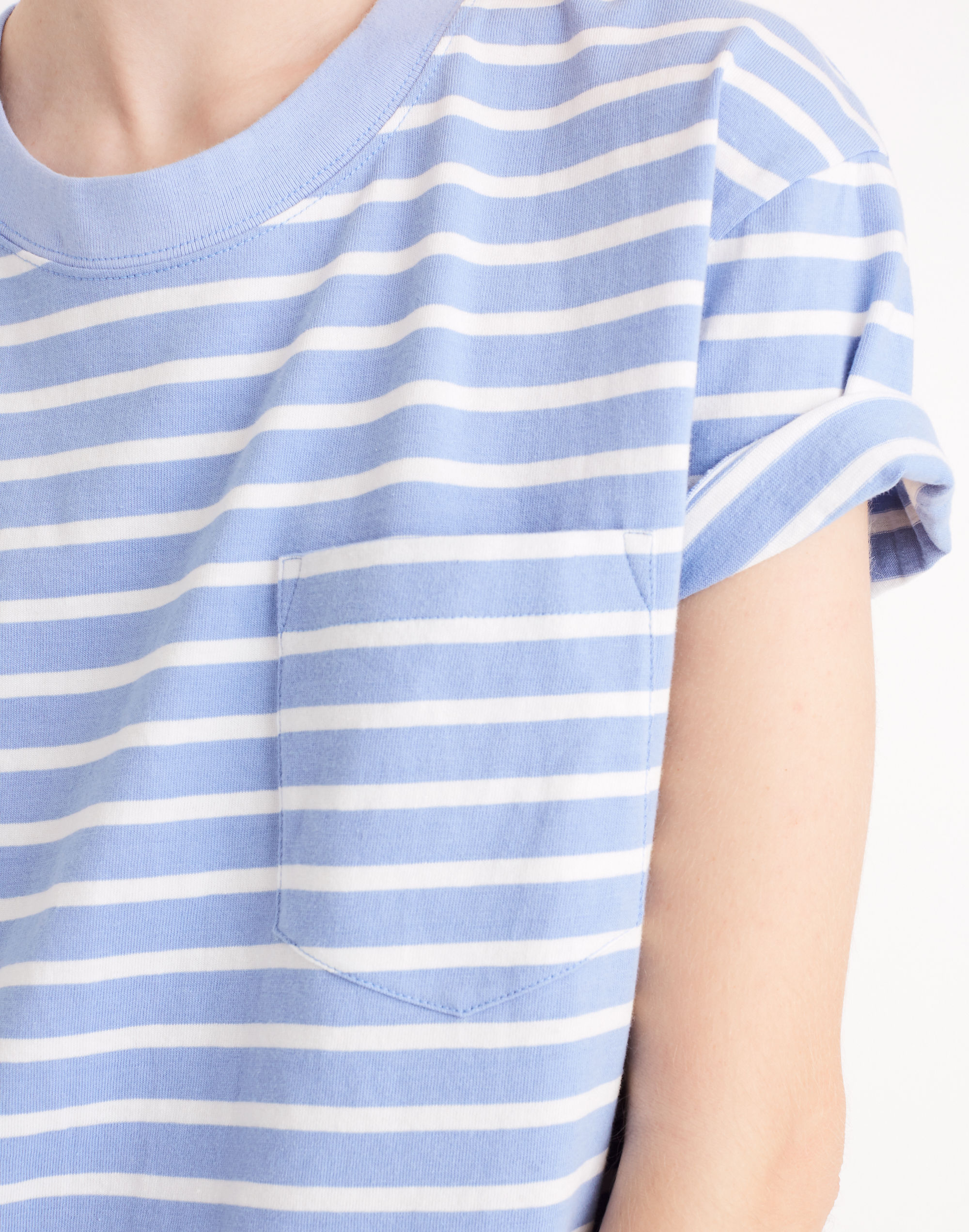 Easy Crop Tee in Baker Stripe