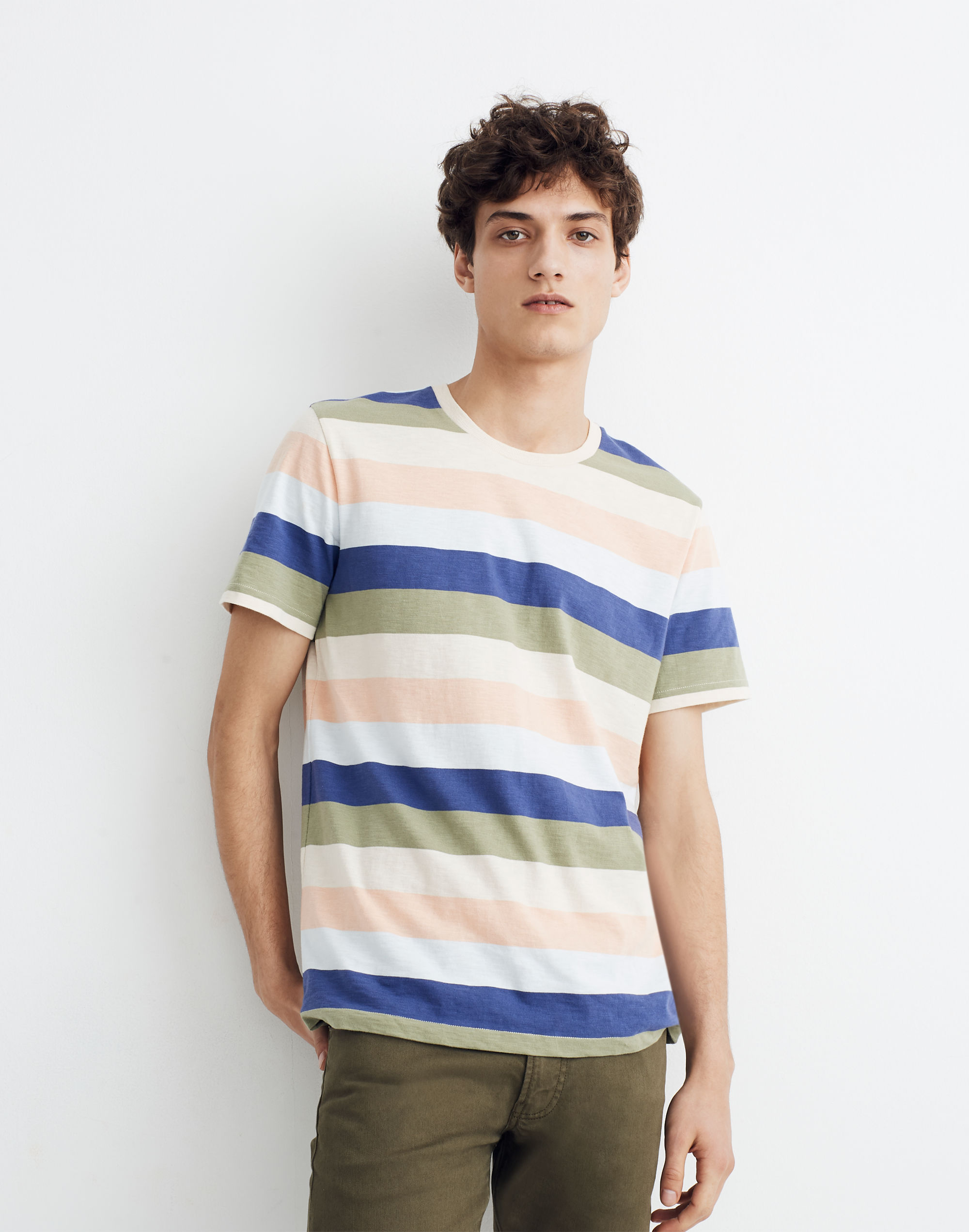 Allday Crewneck Tee in Glenmont Stripe