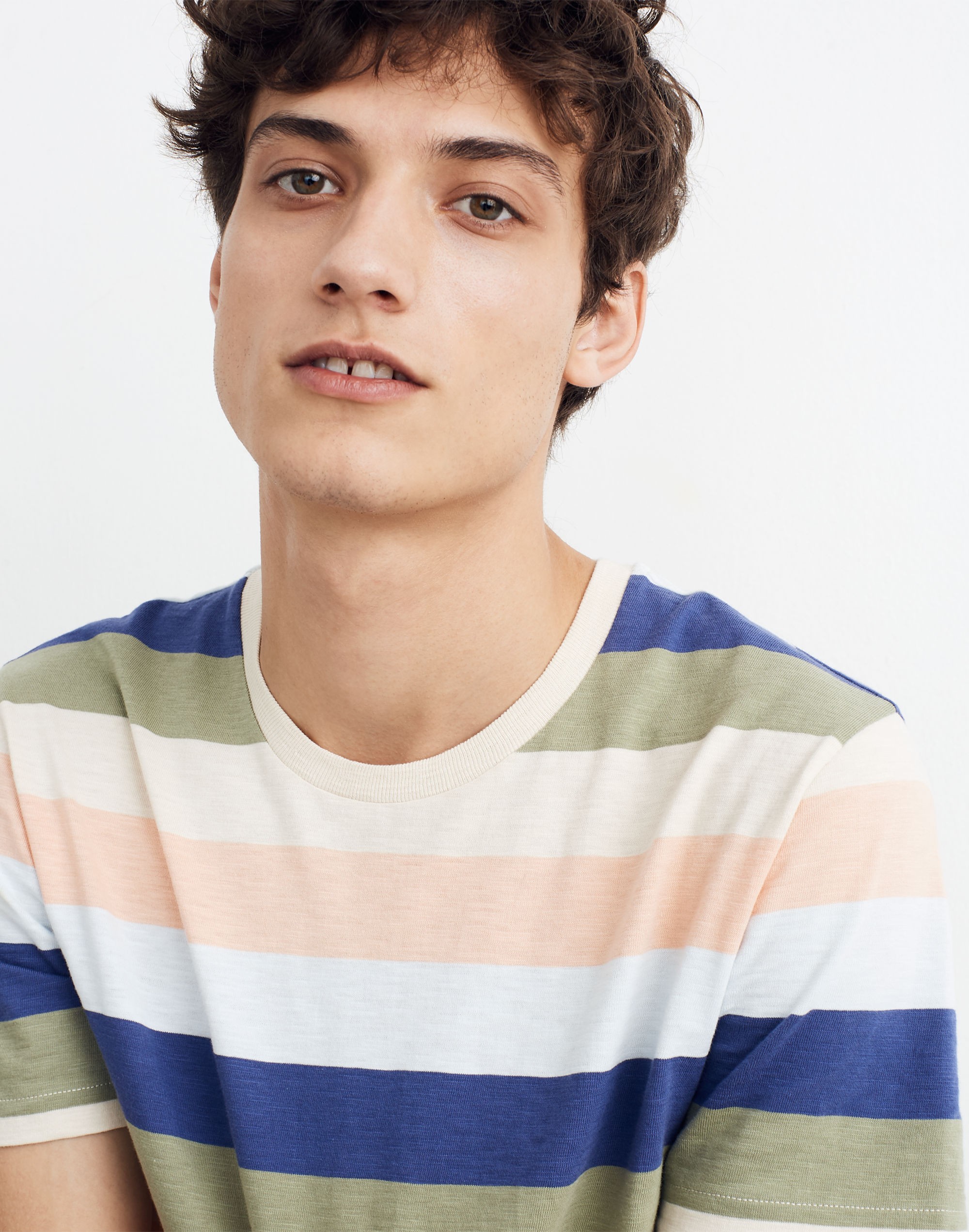 Allday Crewneck Tee in Glenmont Stripe