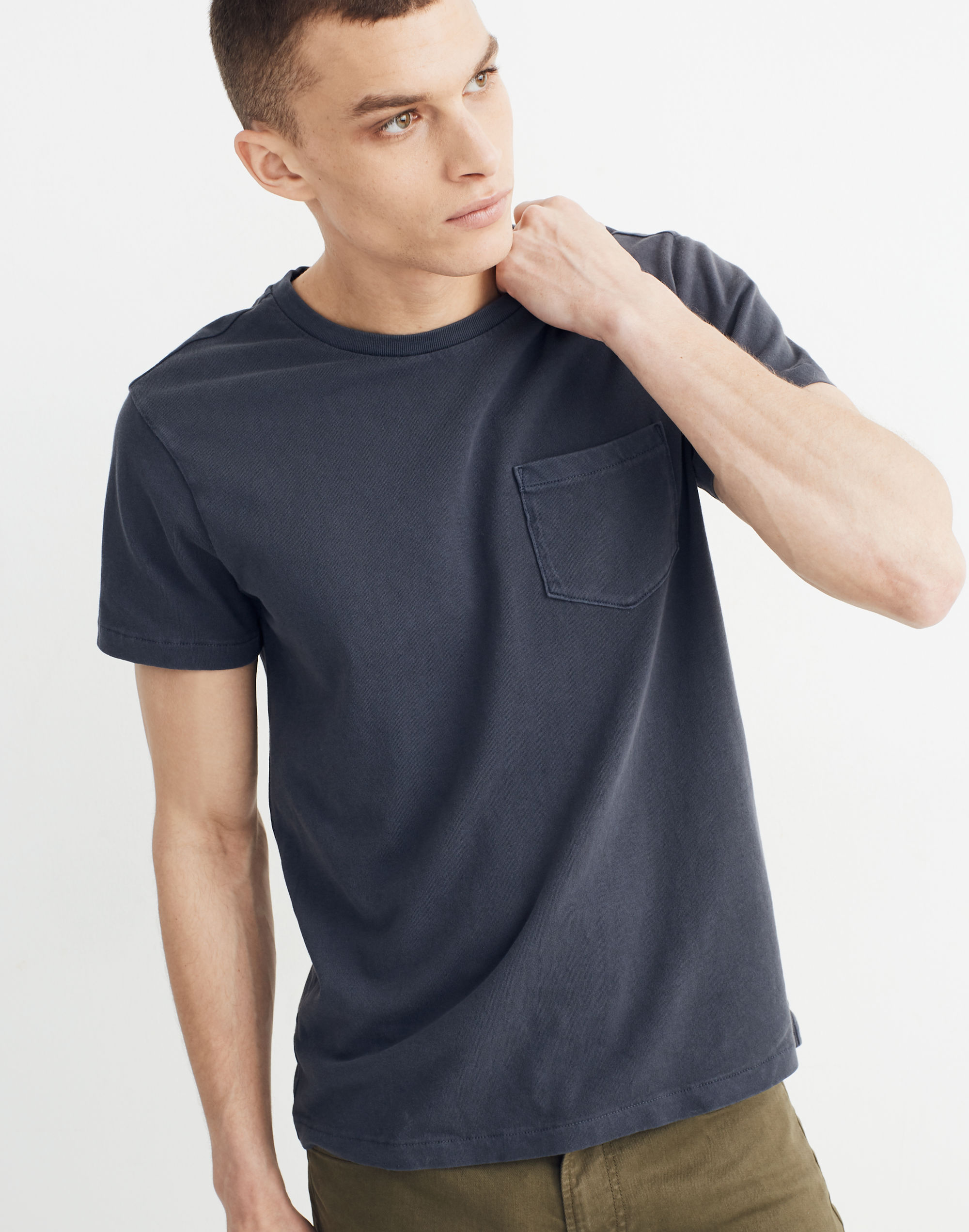 Garment-Dyed Allday Crewneck Pocket Tee