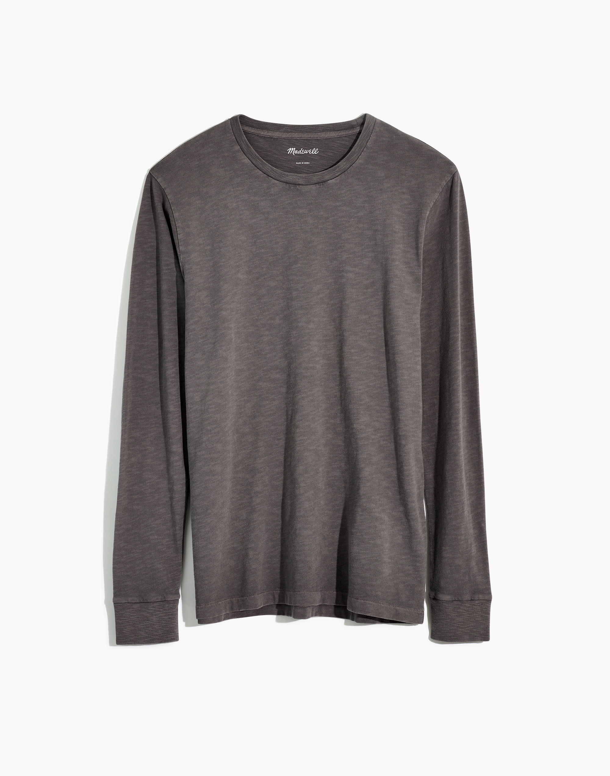 Garment-Dyed Allday Crewneck Long-Sleeve Tee