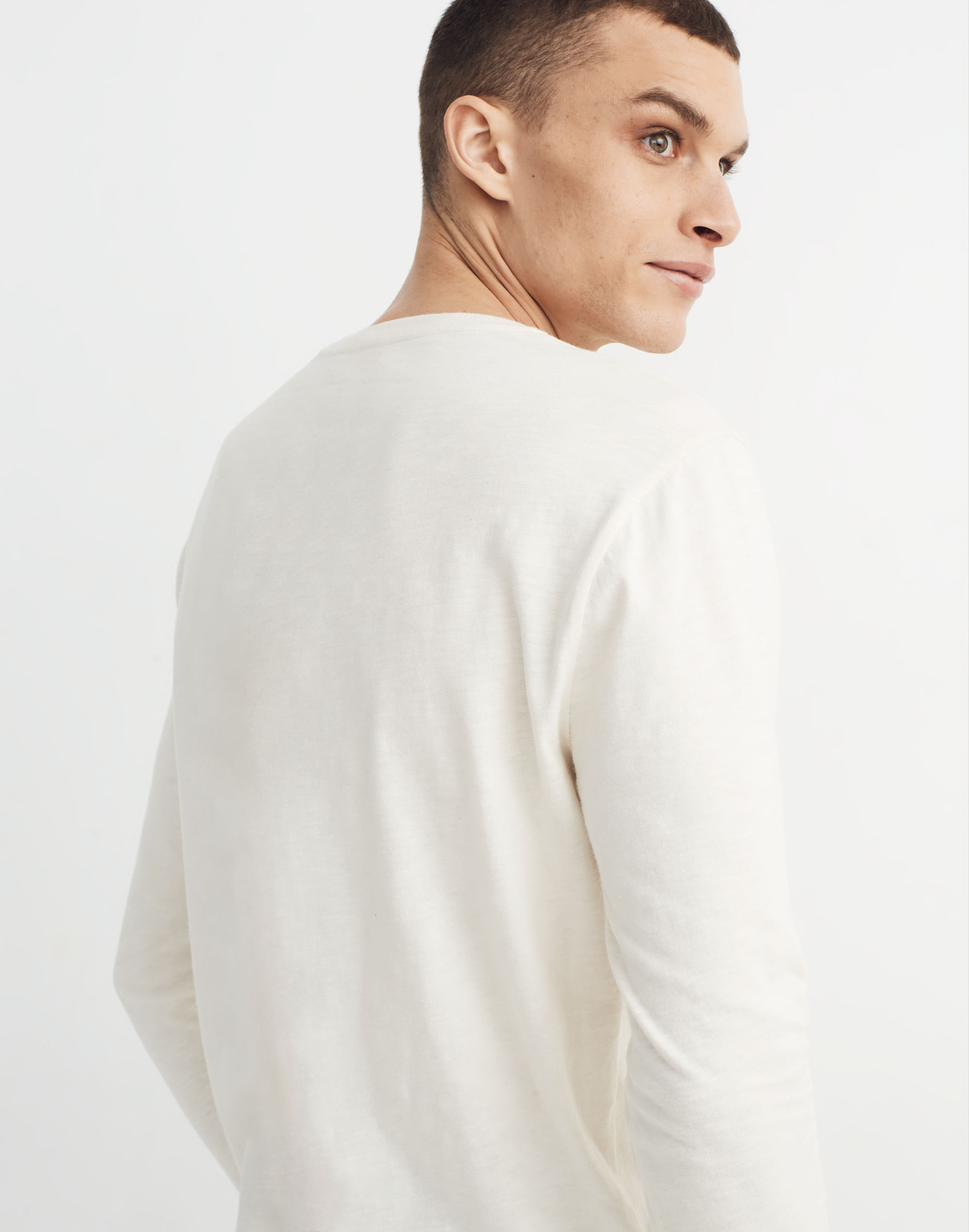 Garment-Dyed Allday Crewneck Long-Sleeve Tee