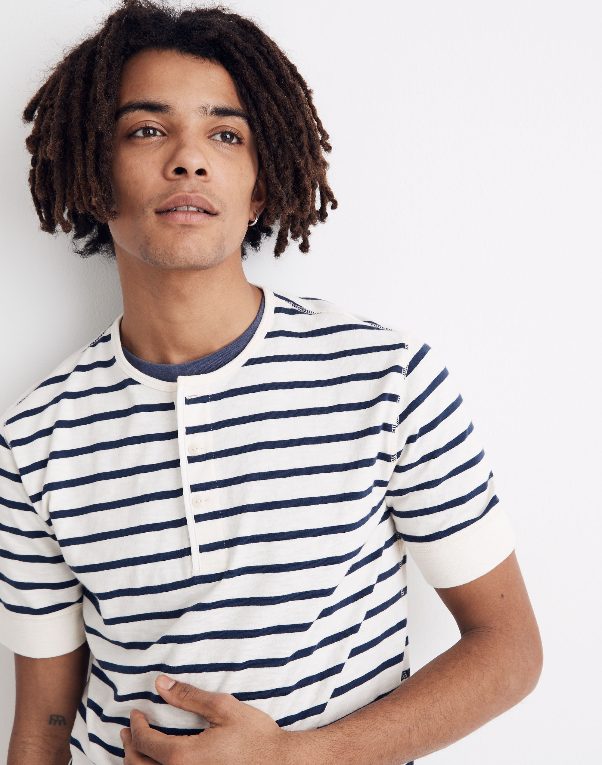 Henley Tee in Nautical Stripe