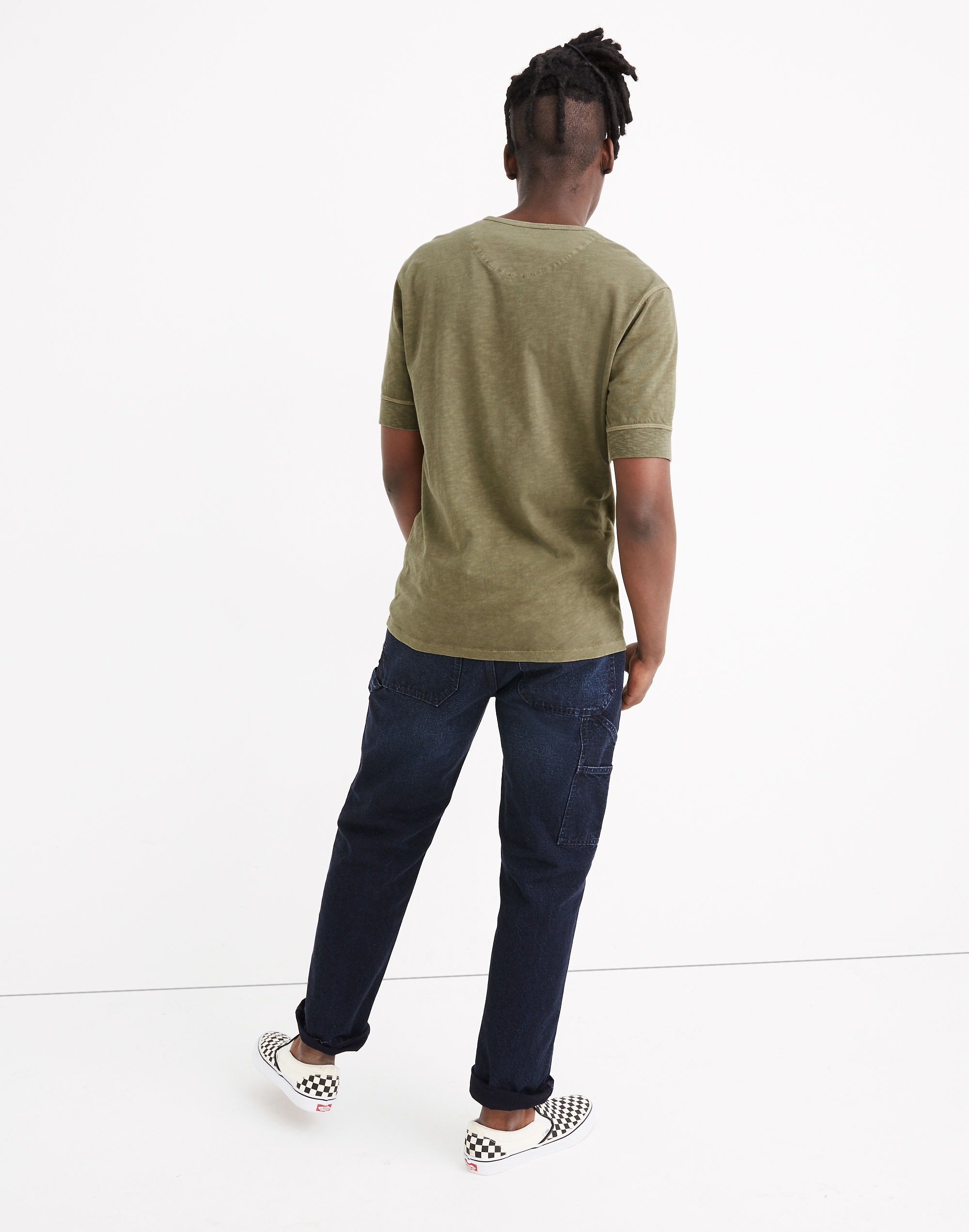 Garment-Dyed Henley Tee