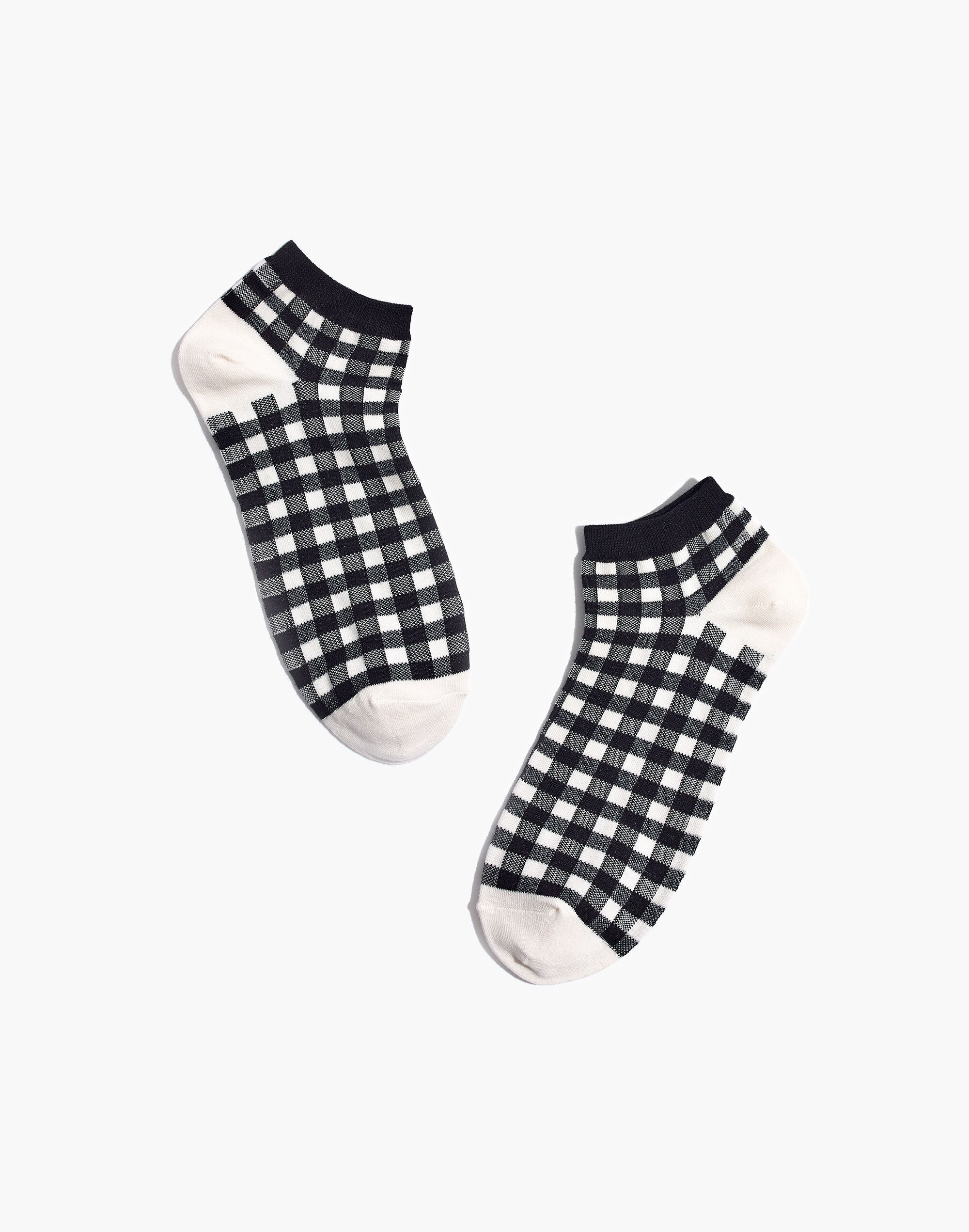 gingham anklet socks
