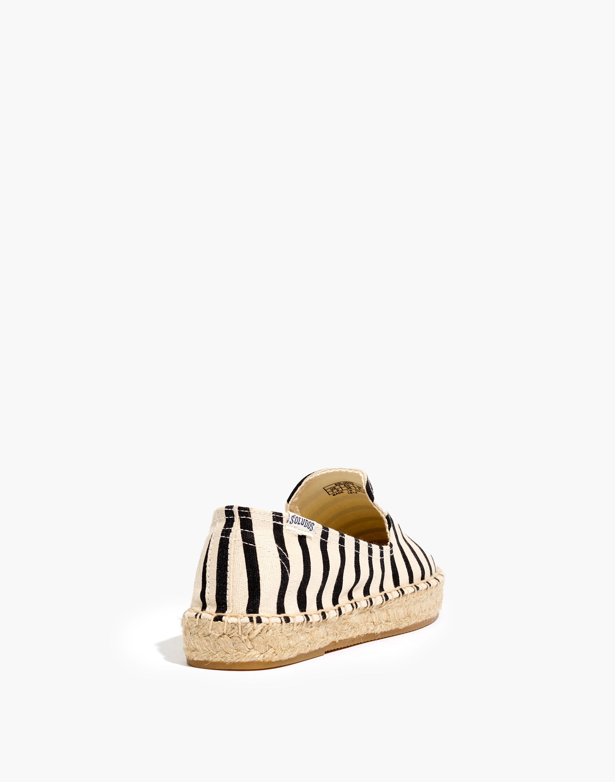 Soludos&reg; Platform Espadrille Smoking Slippers in Classic Stripe