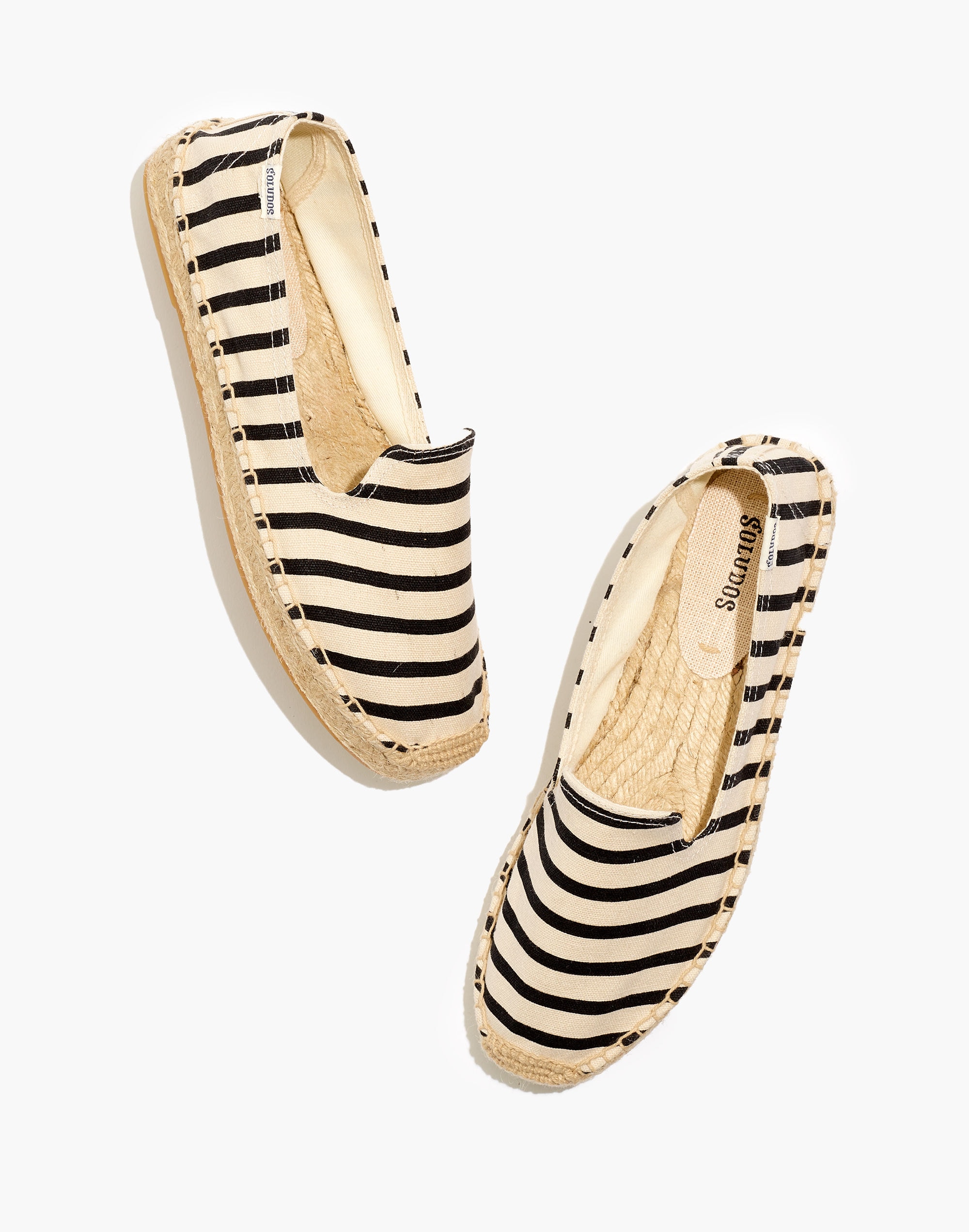 Soludos&reg; Platform Espadrille Smoking Slippers in Classic Stripe