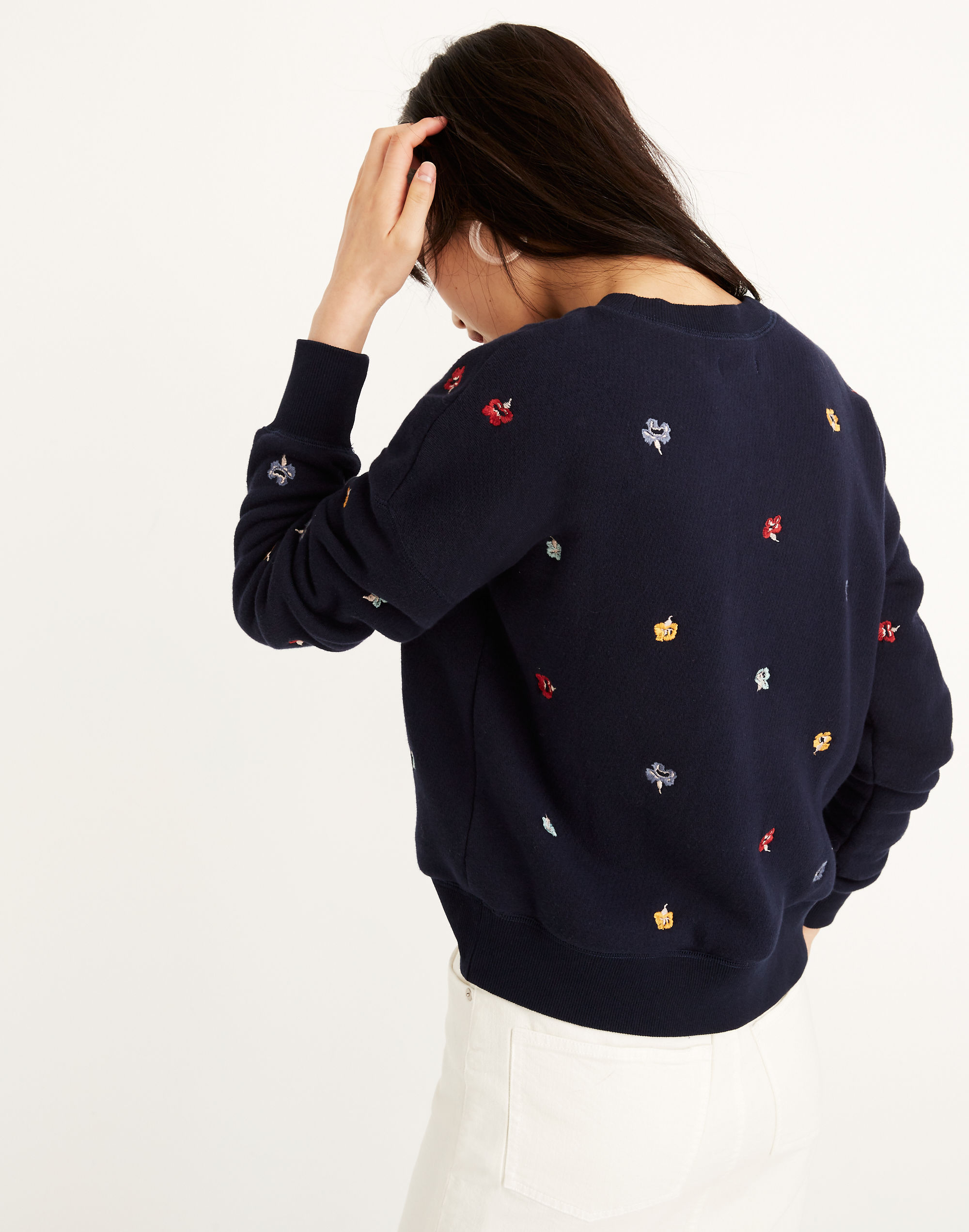 Embroidered Mainstay Sweatshirt in Confetti Floral