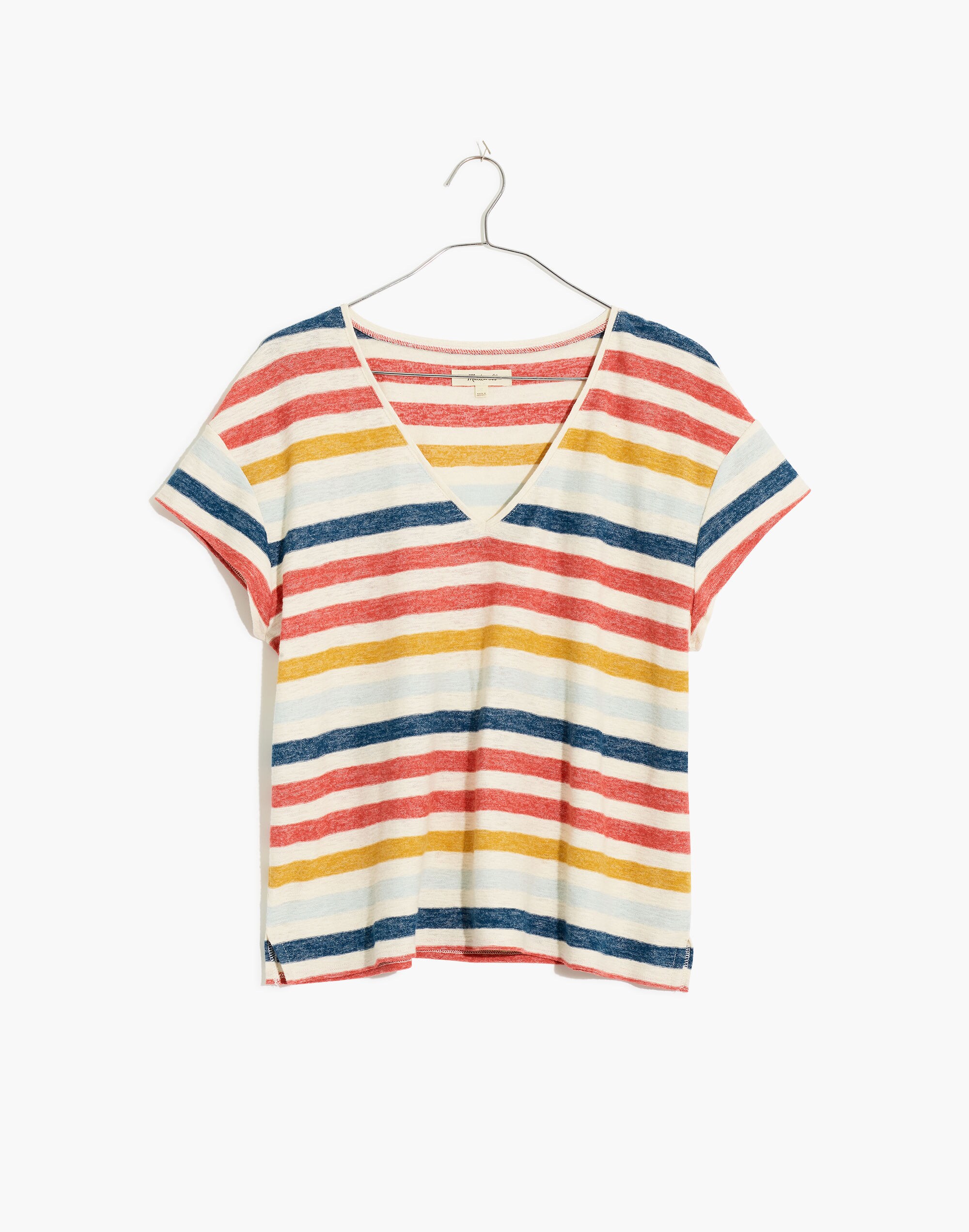 Skyline V-Neck Tee in Jay Stripe