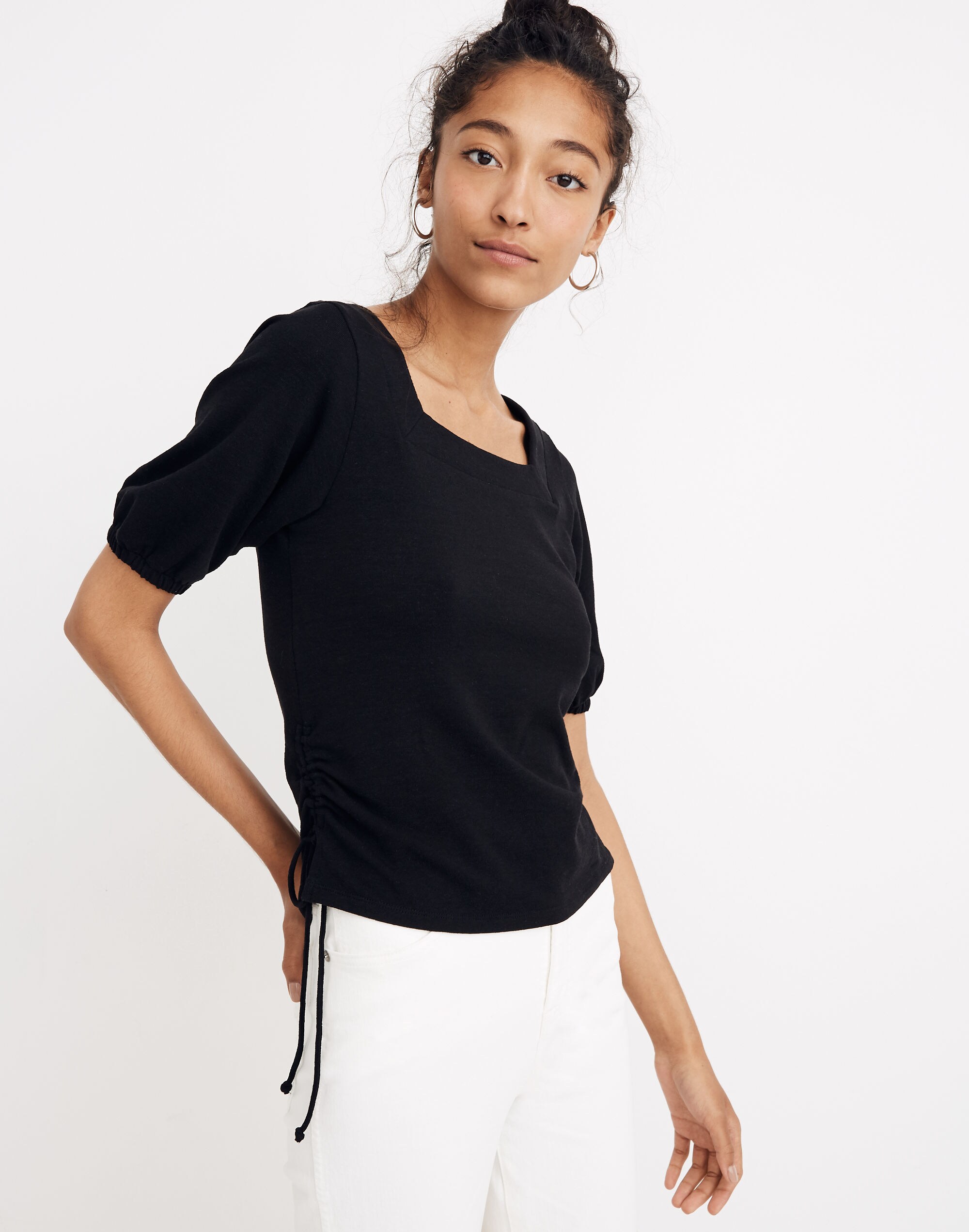 Texture &amp; Thread Square-Neck Cinch Top