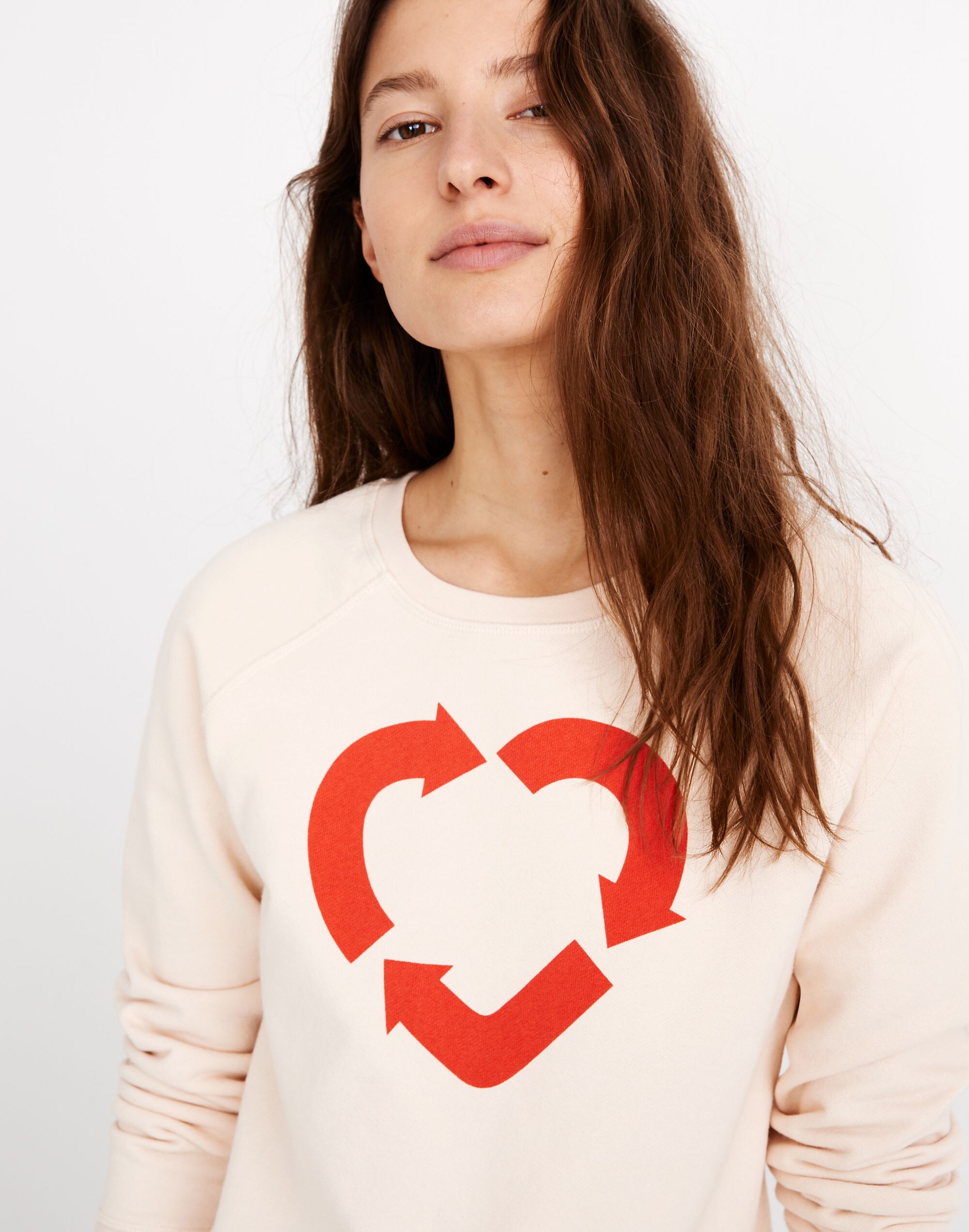Madewell x charity: water Heart Recycling Sweatshirt