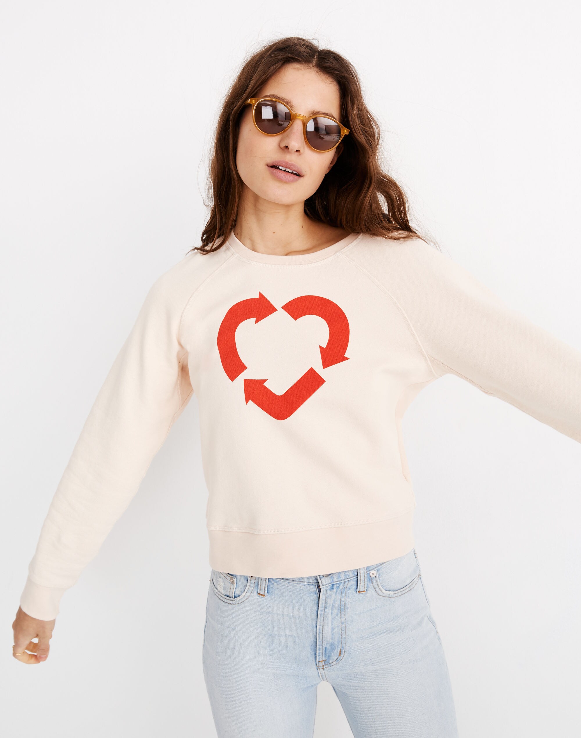 Madewell x charity: water Heart Recycling Sweatshirt