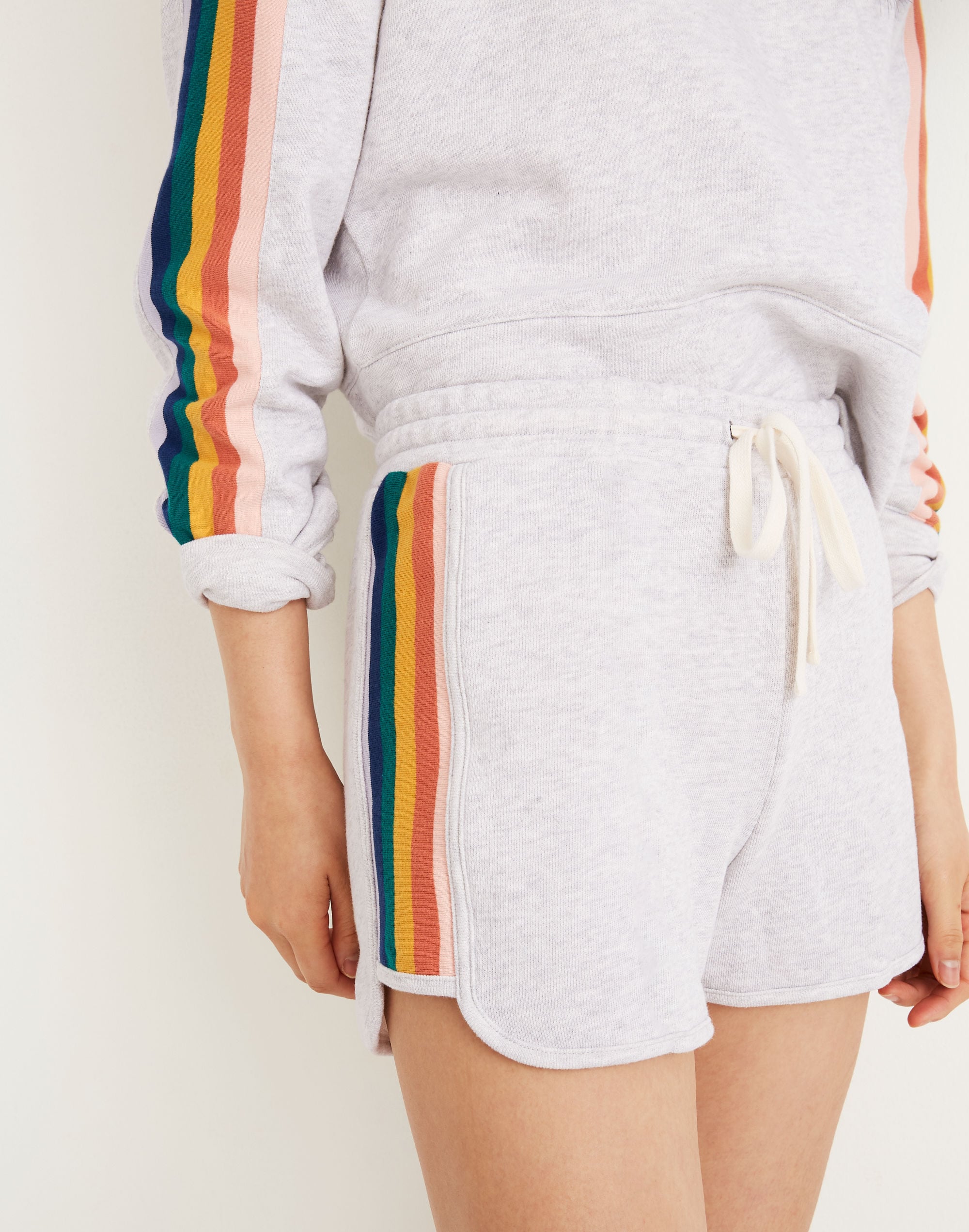 Rainbow-Inset Sweatshorts