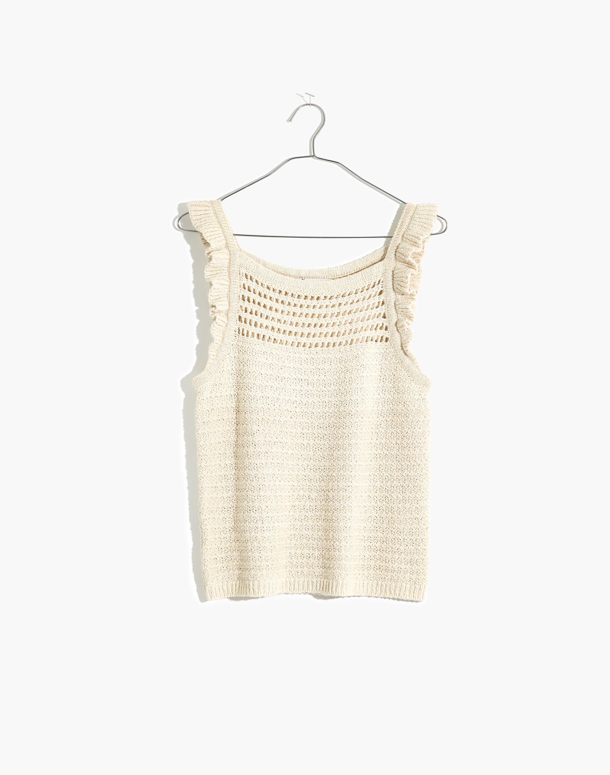 Ruffled Crochet Sweater Tank