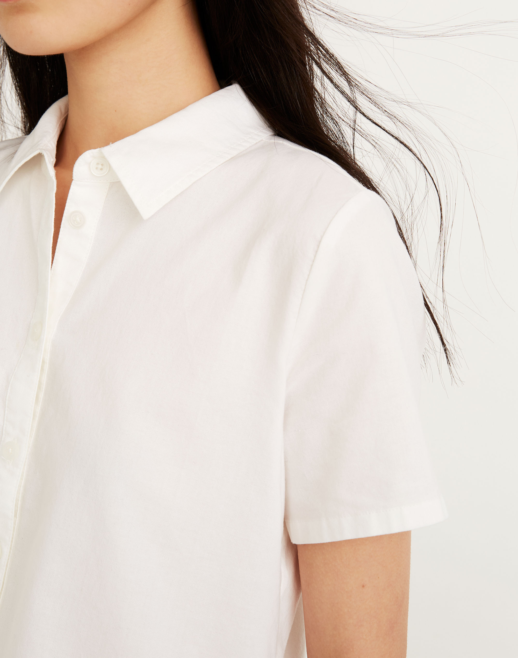 Peplum Button-Down Shirt