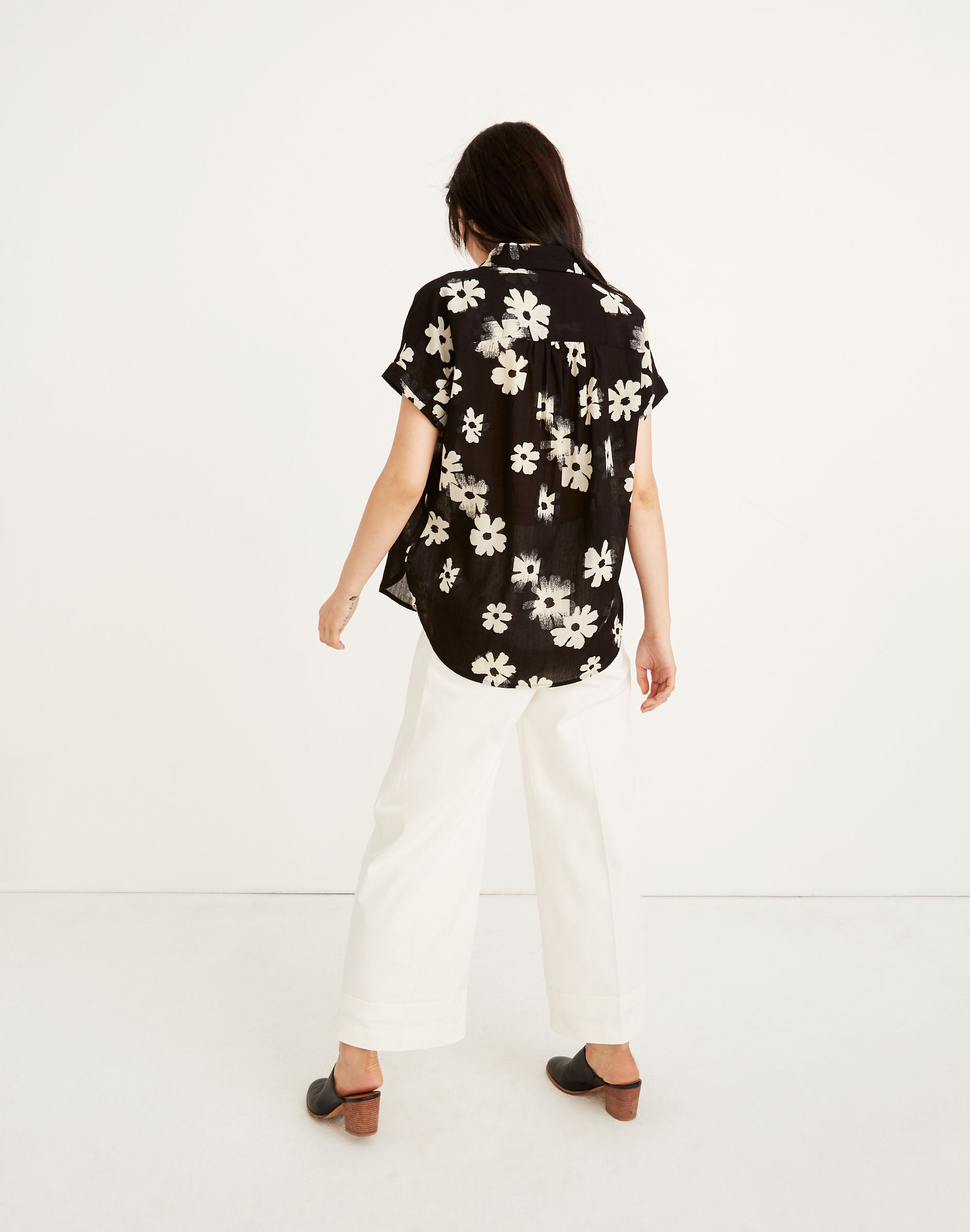 Central Tunic Shirt in Ikat Floral