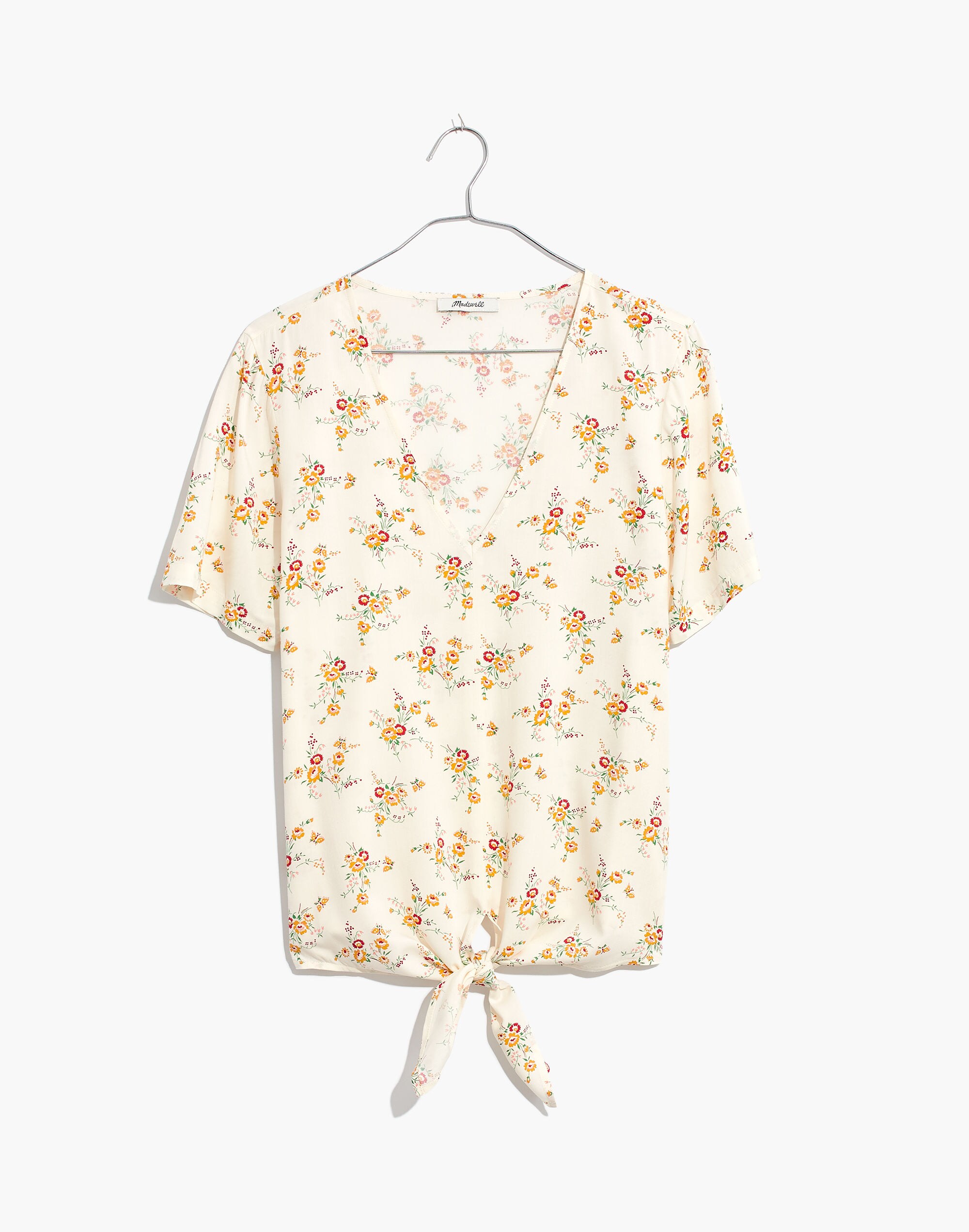 Novel Tie-Front Top in Windowbox Floral