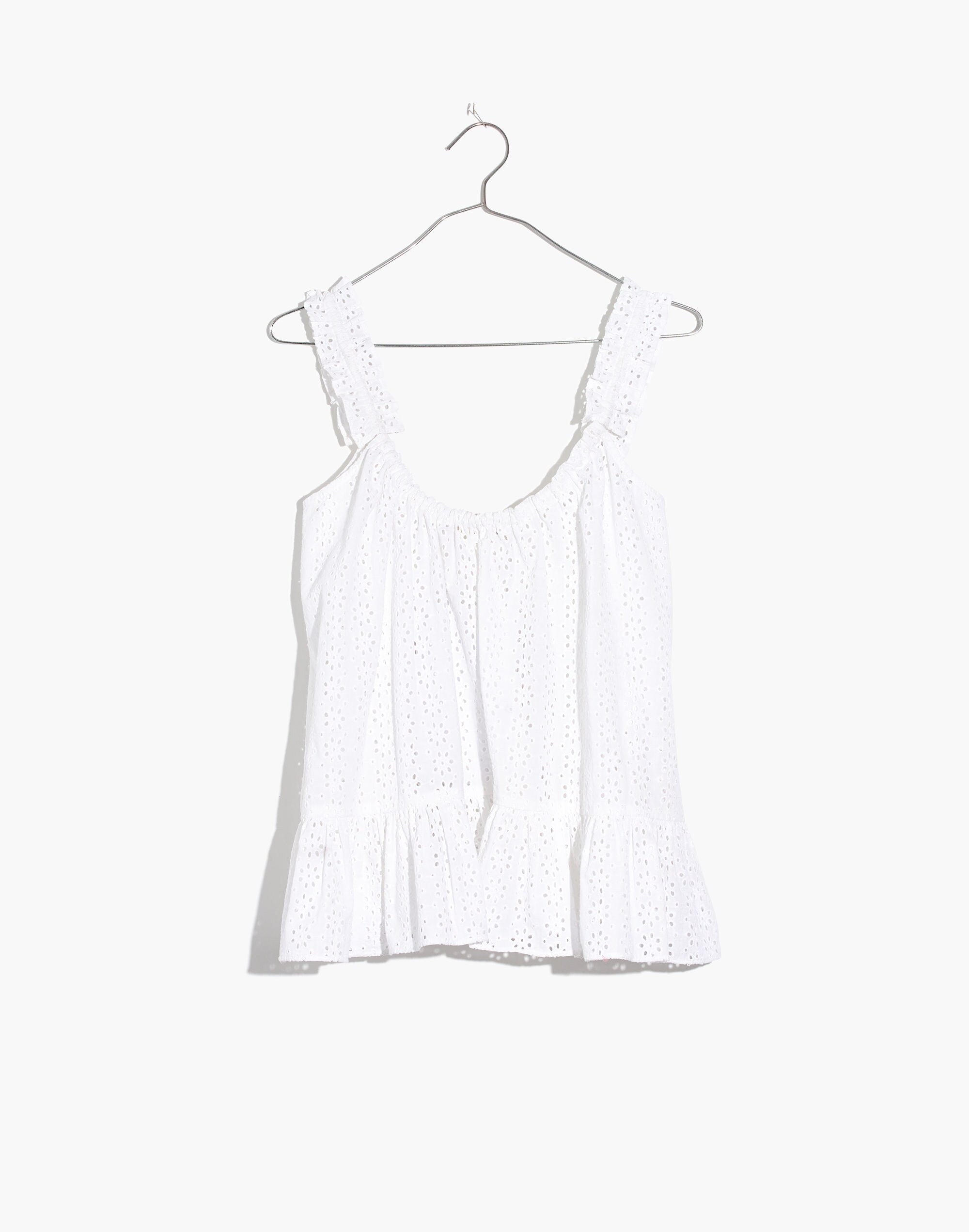 Eyelet Ruffle-Strap Cami Top | Madewell