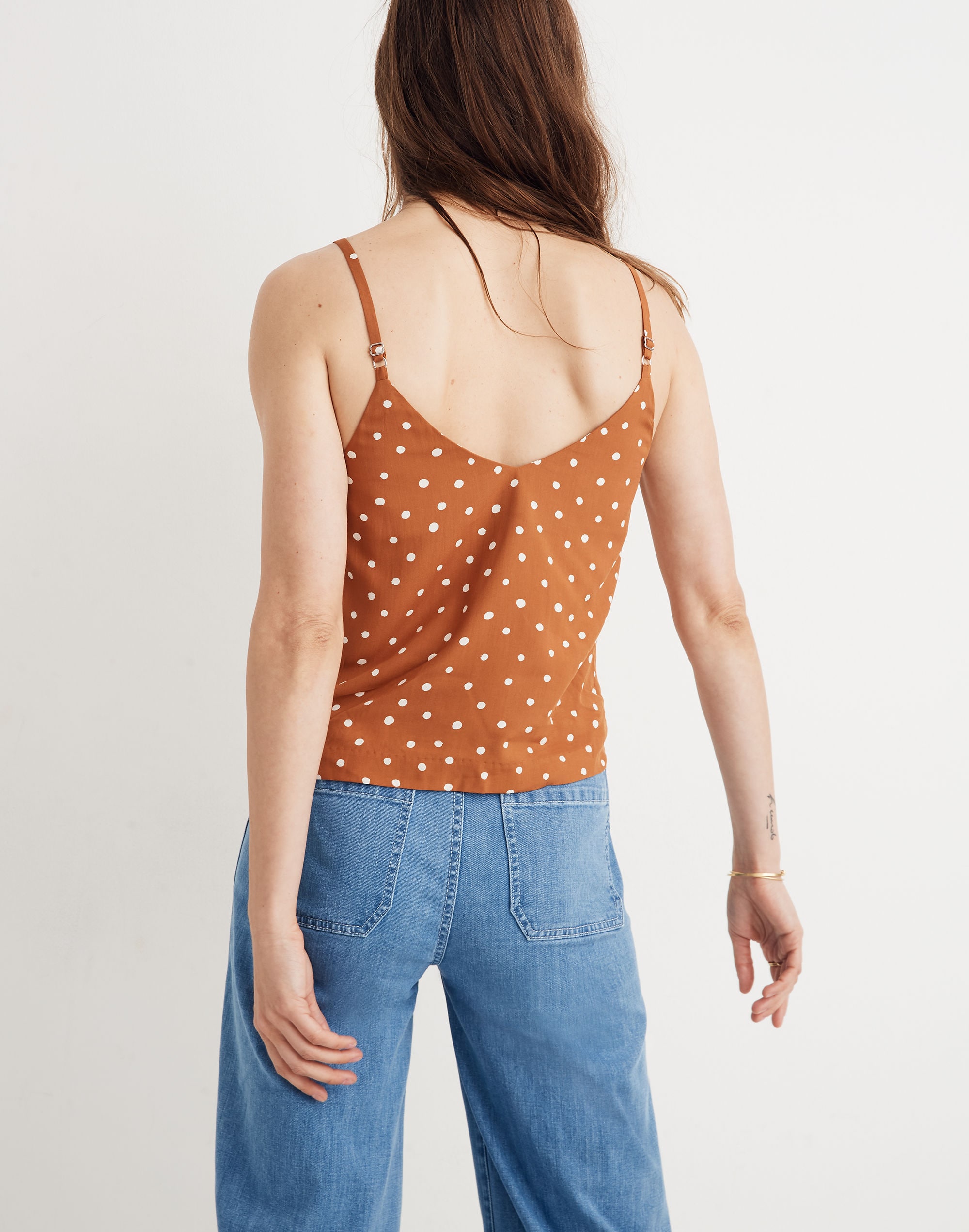 Button-Down Cami Top in Inkspot Dots