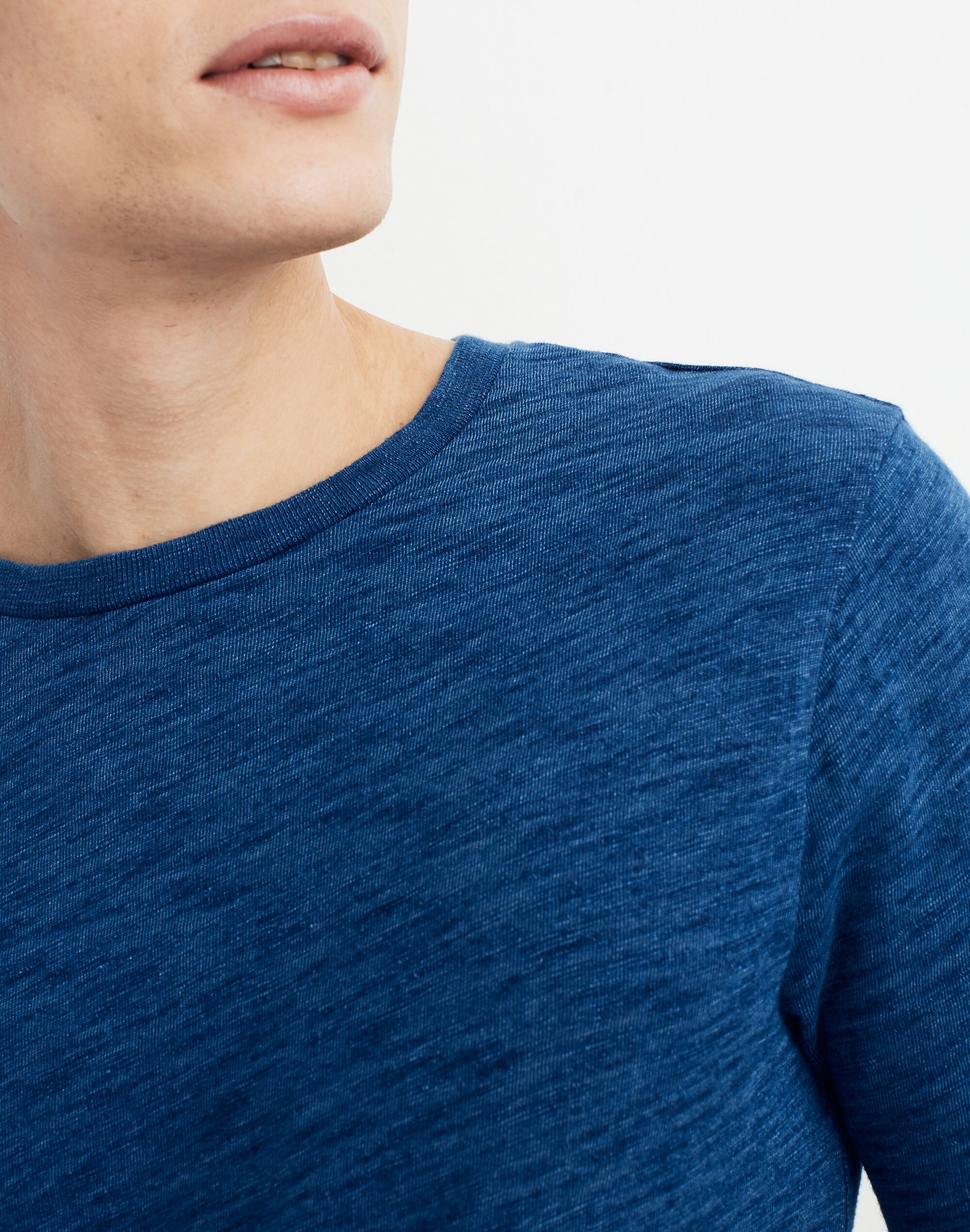 Indigo Allday Crewneck Long-Sleeve Tee