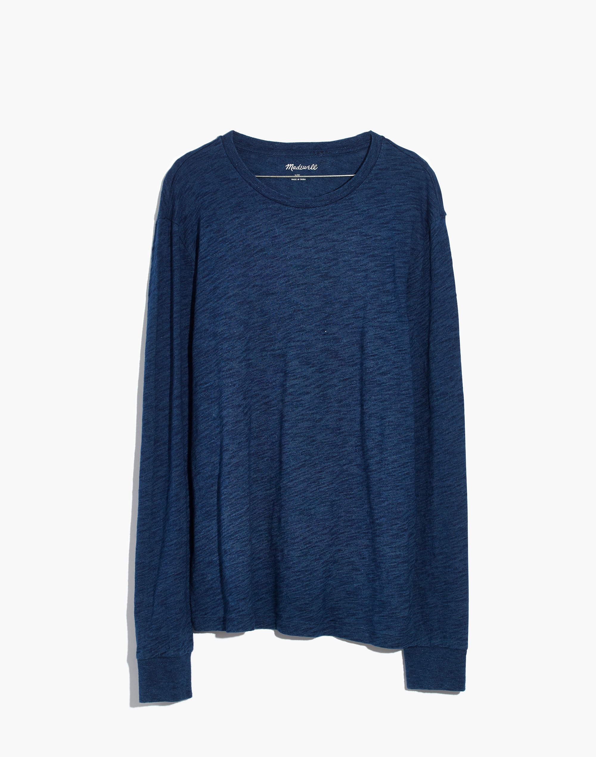 Indigo Allday Crewneck Long-Sleeve Tee
