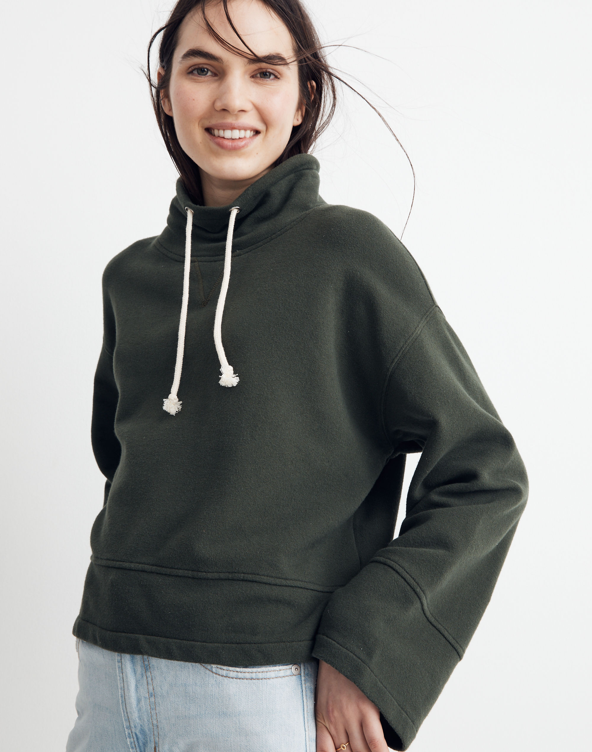 mockneck sweatshirt