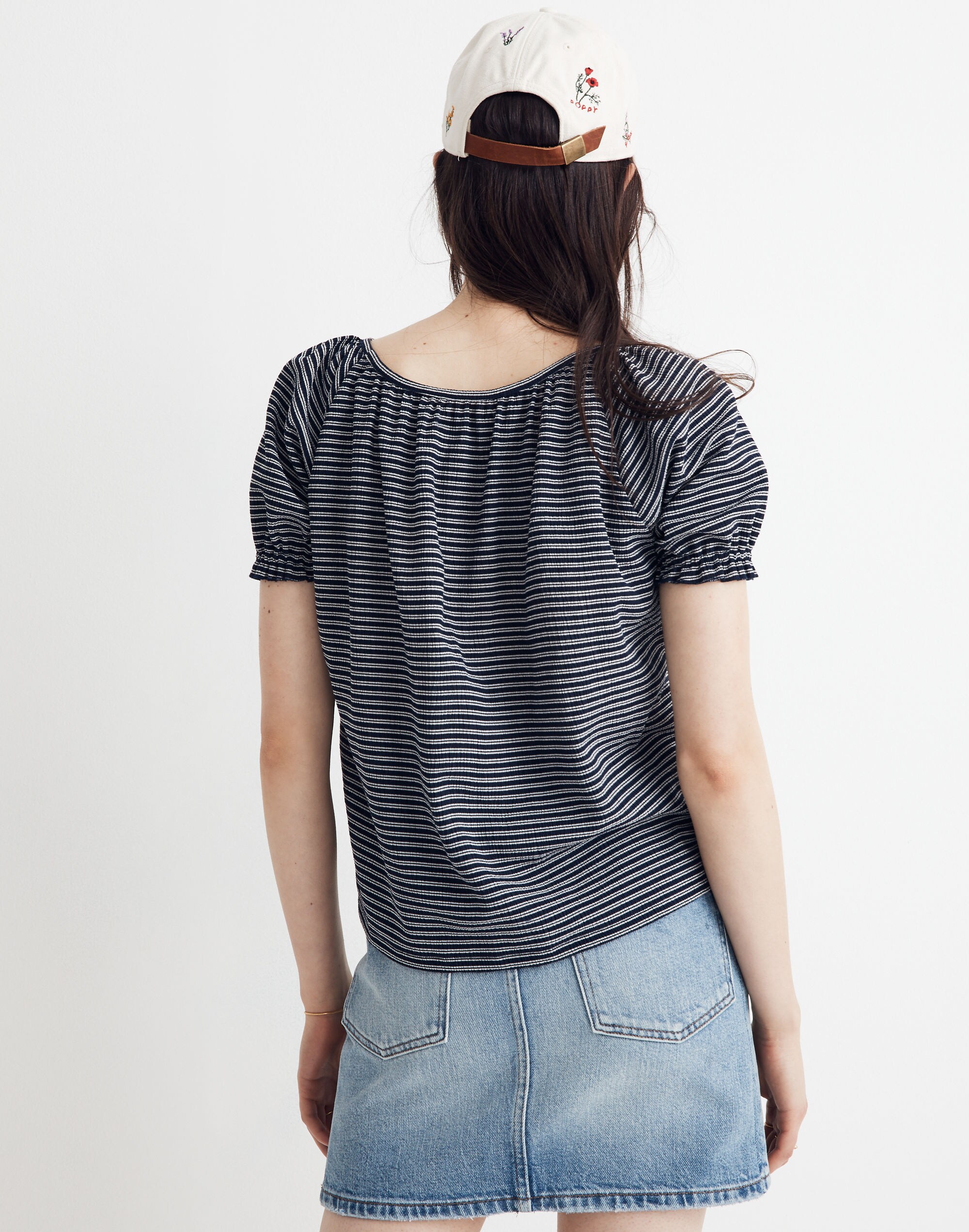 Texture &amp; Thread Peasant Top in Stripe