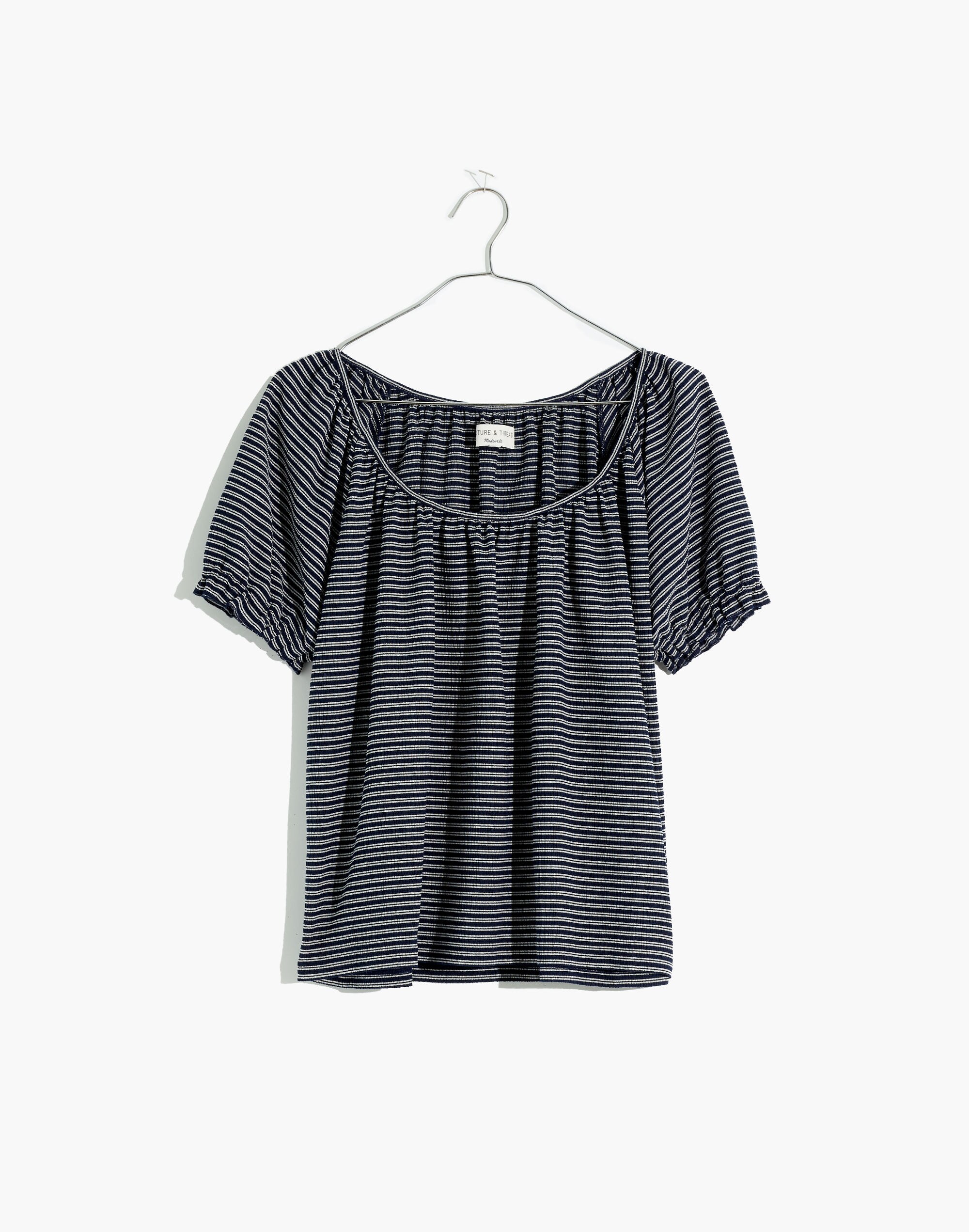 Texture &amp; Thread Peasant Top in Stripe