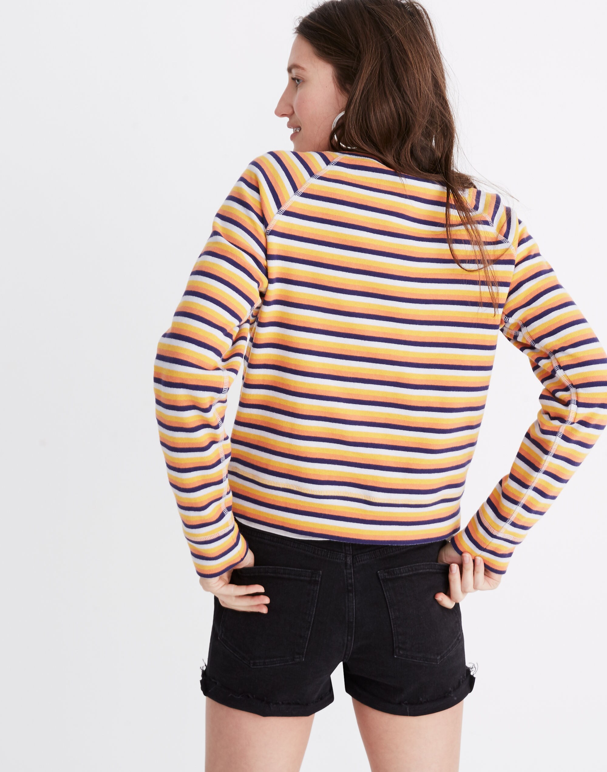 Shrunken Sweatshirt in Broadway Stripe