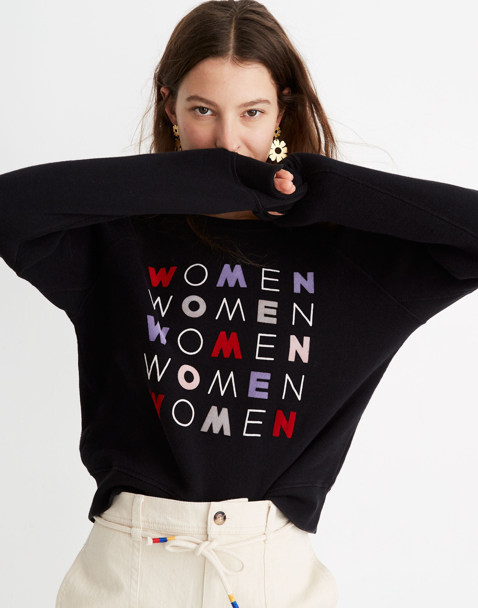 Madewell x Girls Inc. Women Graphic Shrunken Sweatshirt