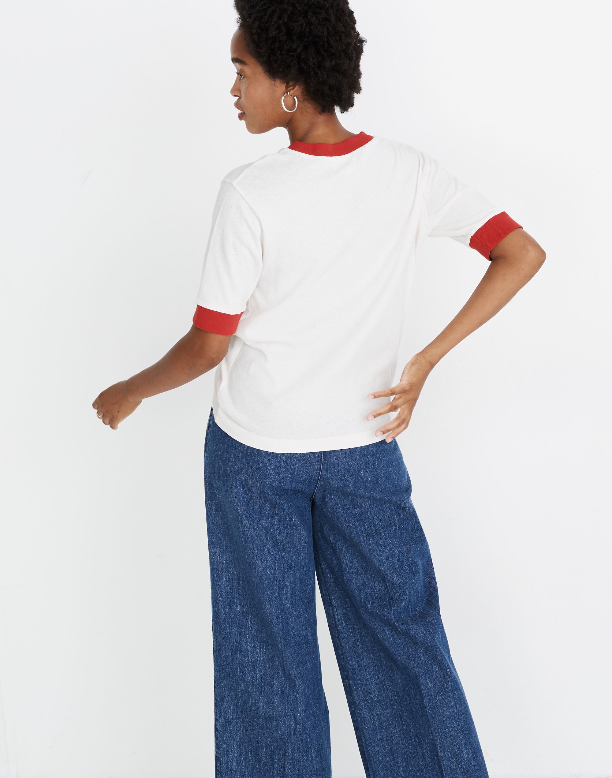 Sister Graphic Relaxed Ringer Tee