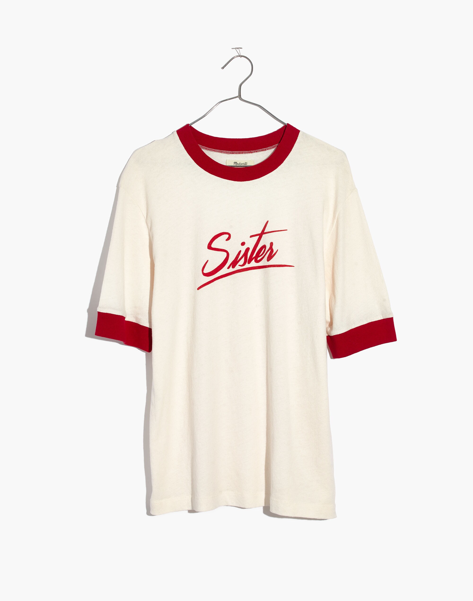 Sister Graphic Relaxed Ringer Tee