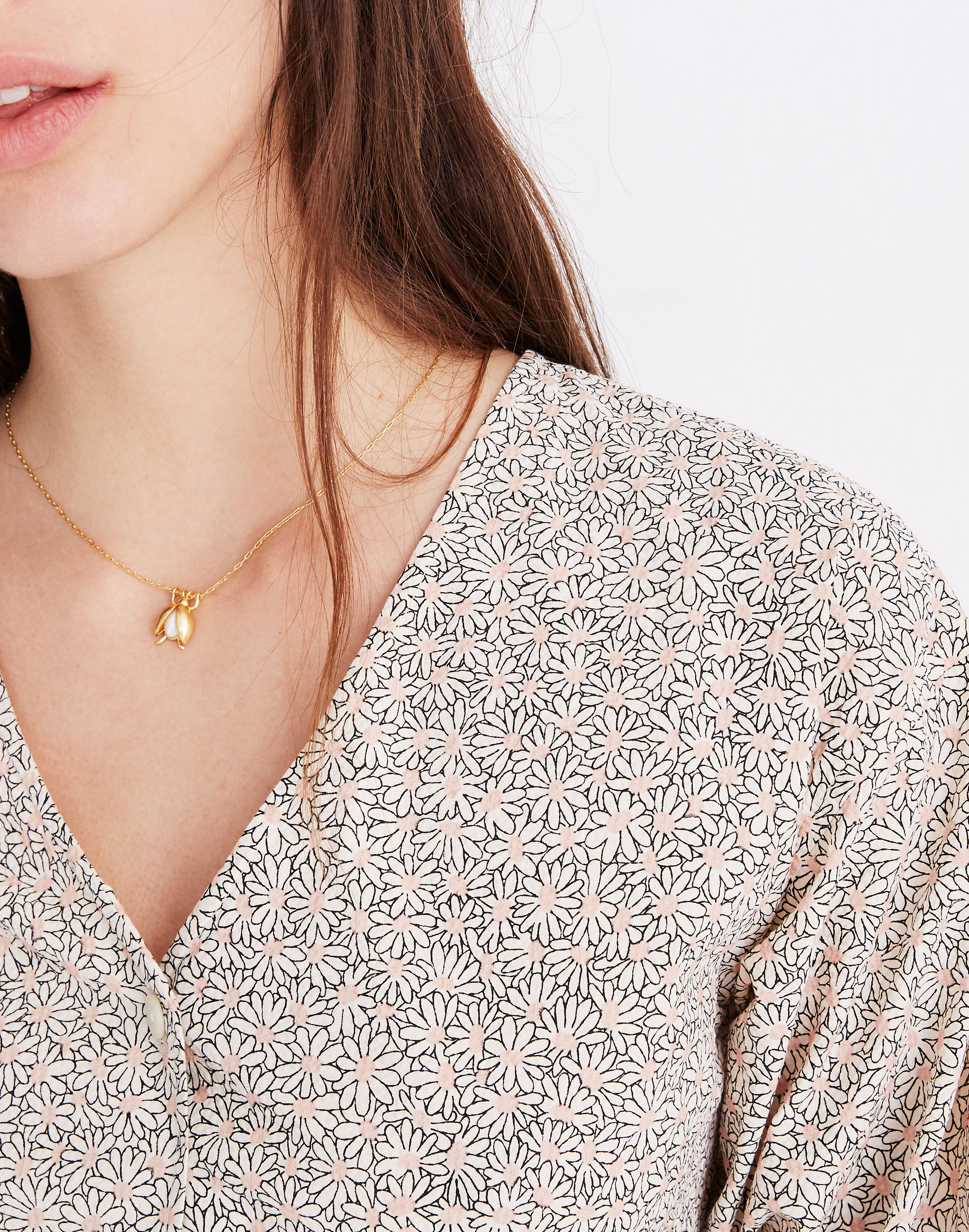 Florentine Peplum Top in Daisy Patch