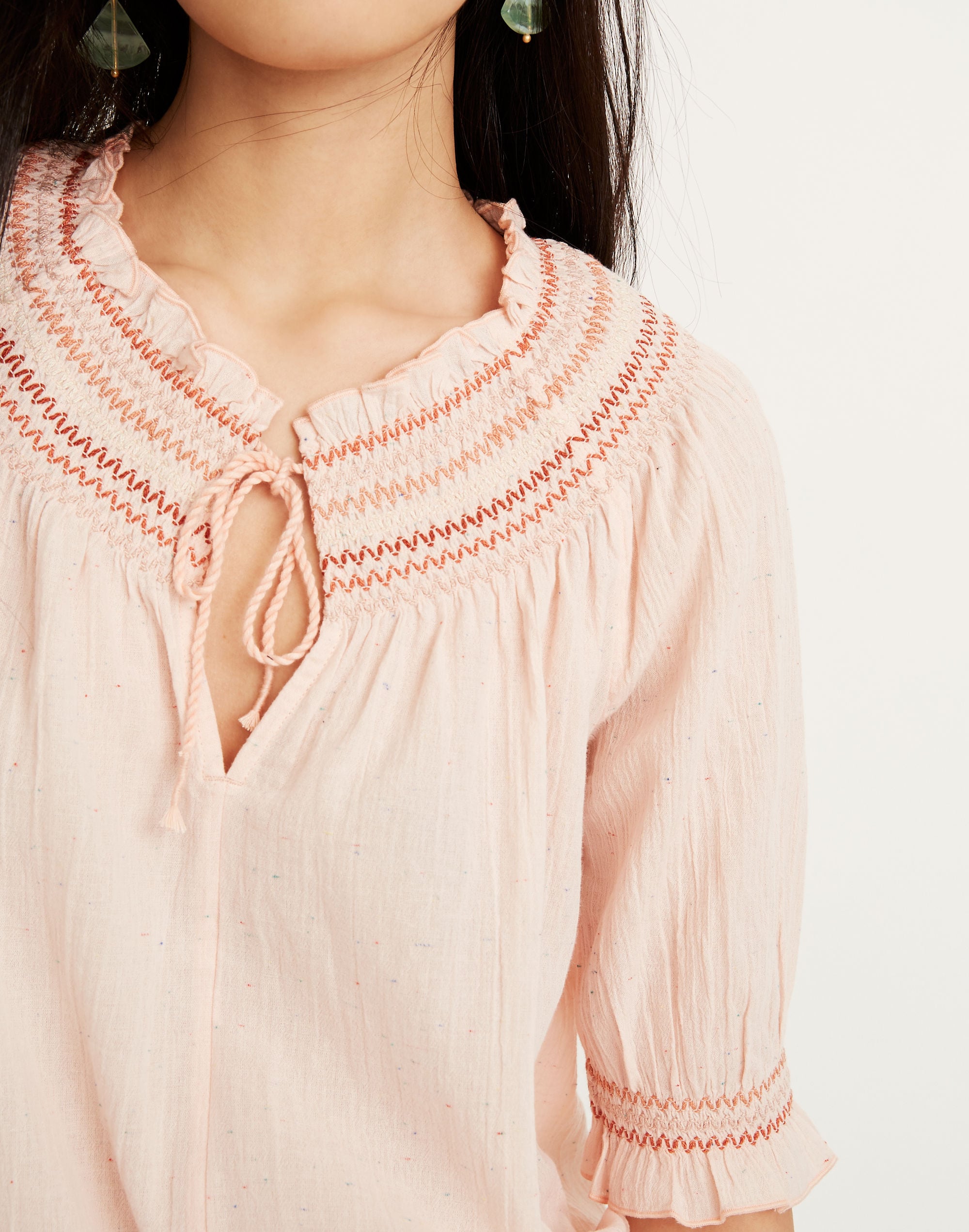 Smocked Peasant Top