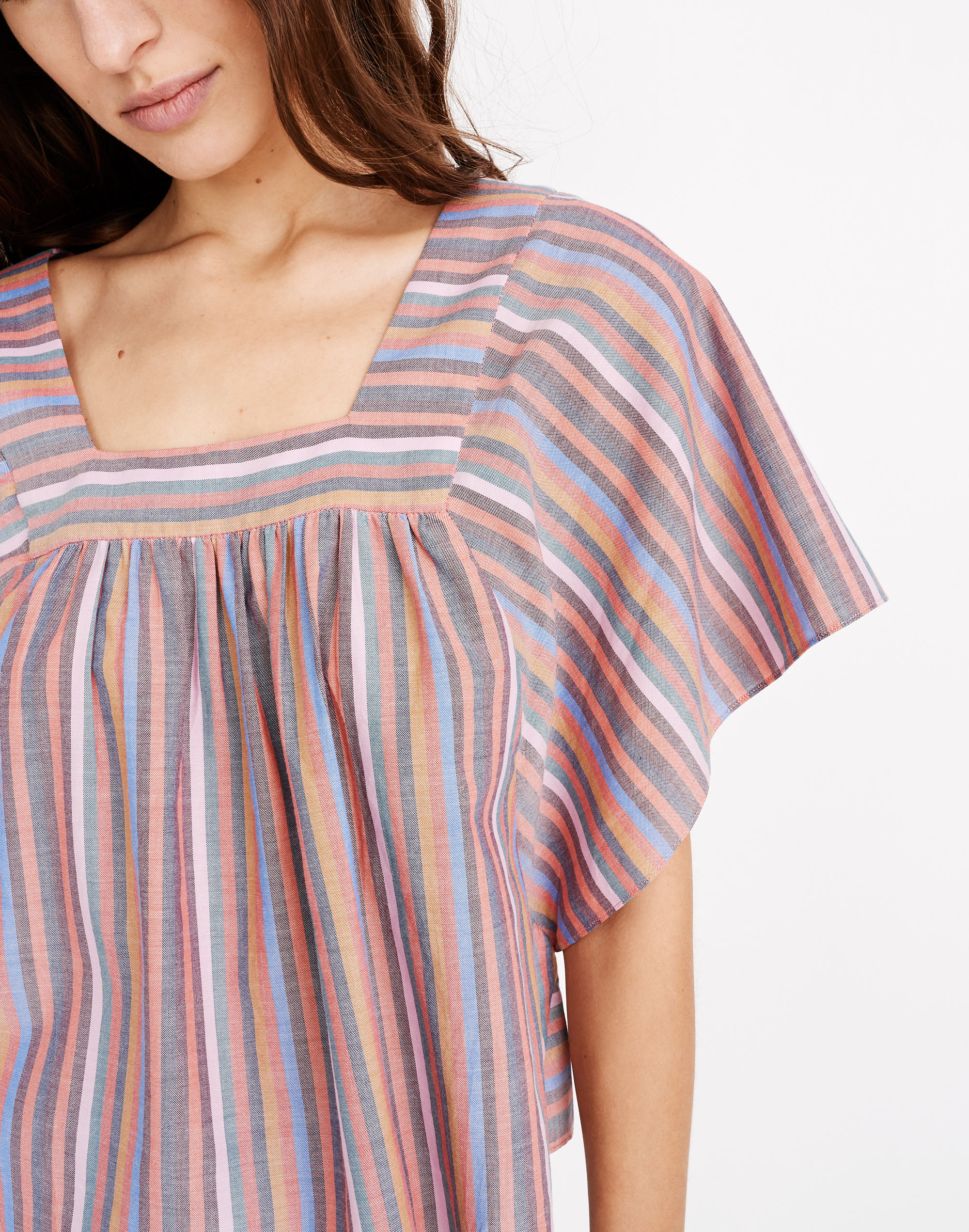 Butterfly Top in Rainbow Stripe
