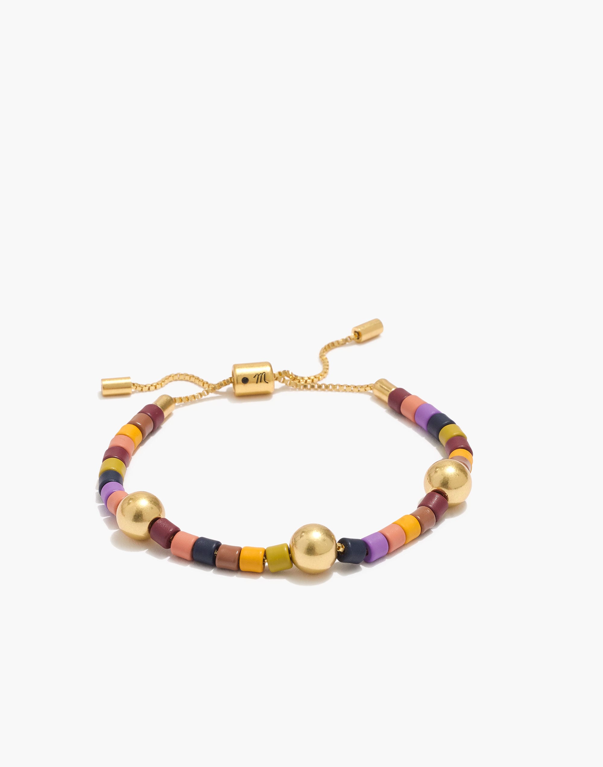 Rainbow Beaded Slider Bracelet