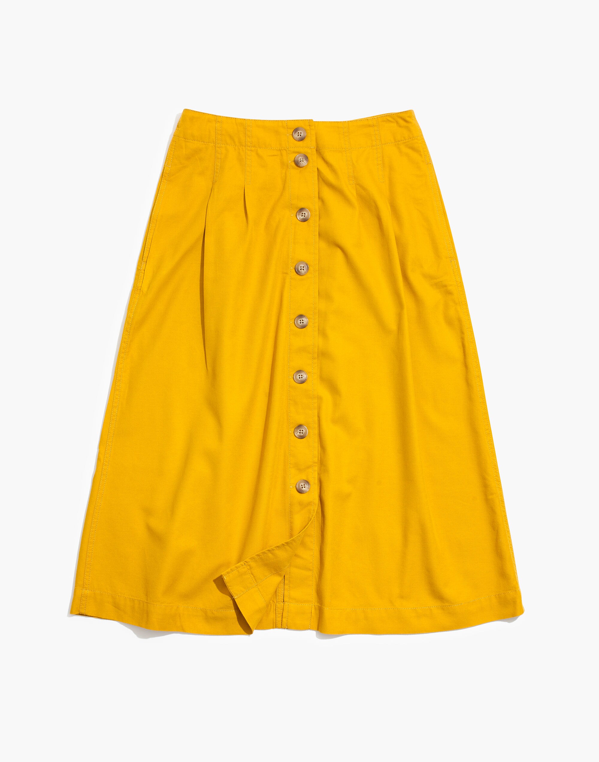 Patio Button-Front Midi Skirt