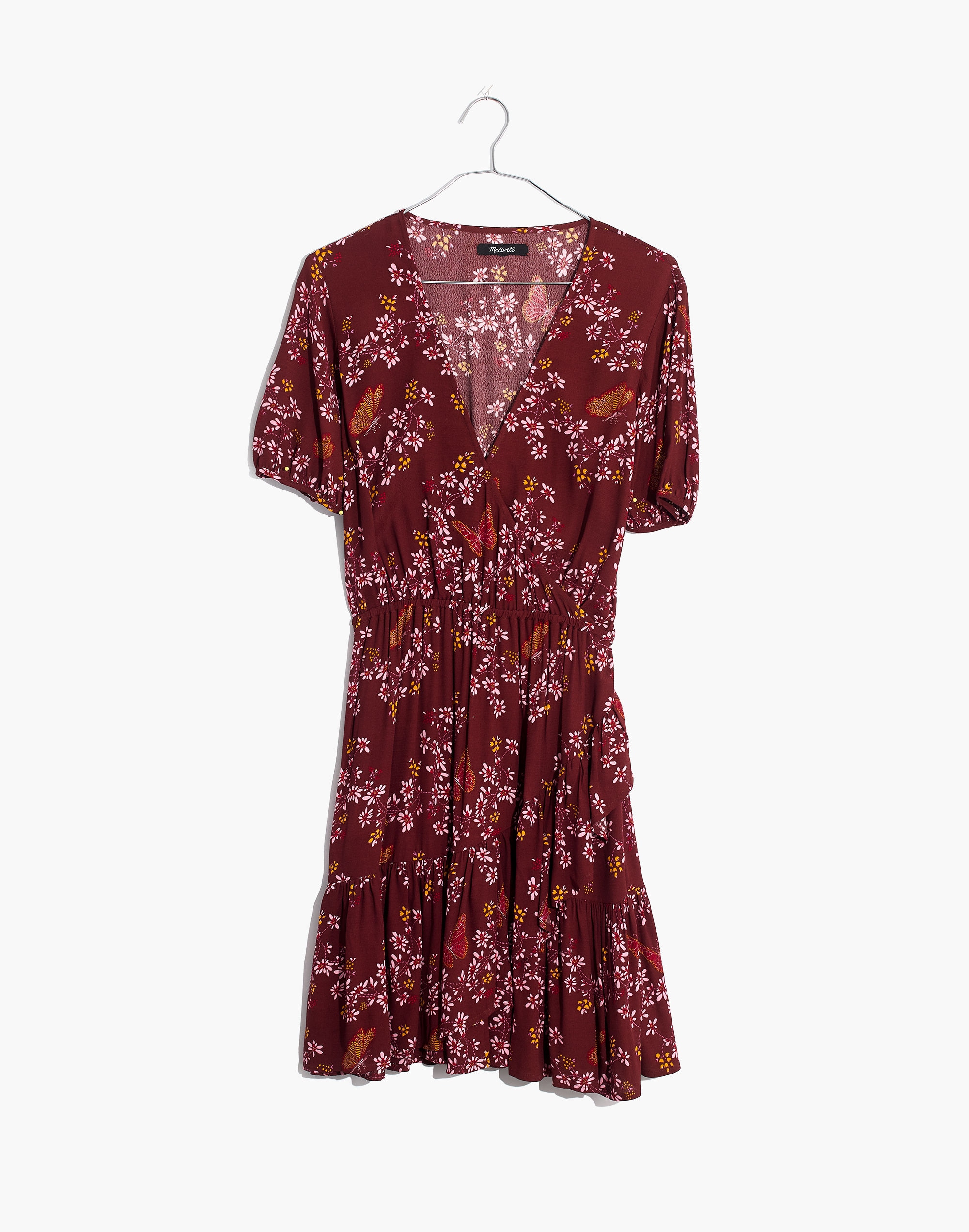 Ruffle-Wrap Dress in Windowbox Floral